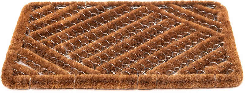 Fußmatte »Kokos Drahtgitter«, Andiamo, rechteckig, Höhe 10 mm, Schmutzfangmatte, robust & strapazierfähig, In- und Outdoor geeignet