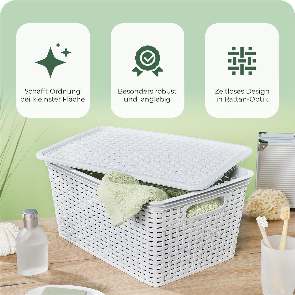 Novaliv Aufbewahrungsbox - (2 St), 2x günstig online kaufen