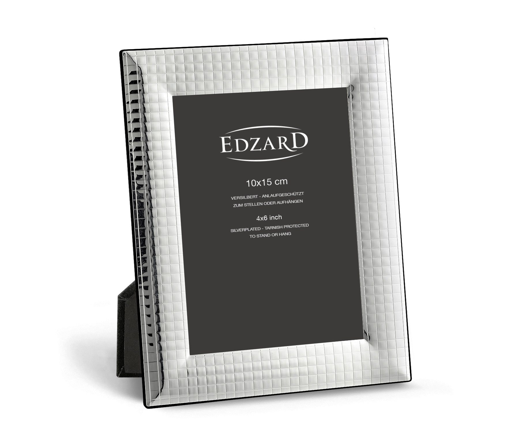 EDZARD Bilderrahmen Forli, für 10x15 cm Foto, edel versilbert & anlaufgeschützt