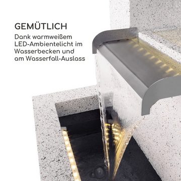 blumfeldt Wasserspiel Bloomingstone Brunnen, brunnen spring zimmer zier brunnen led-beleuchtung terasse