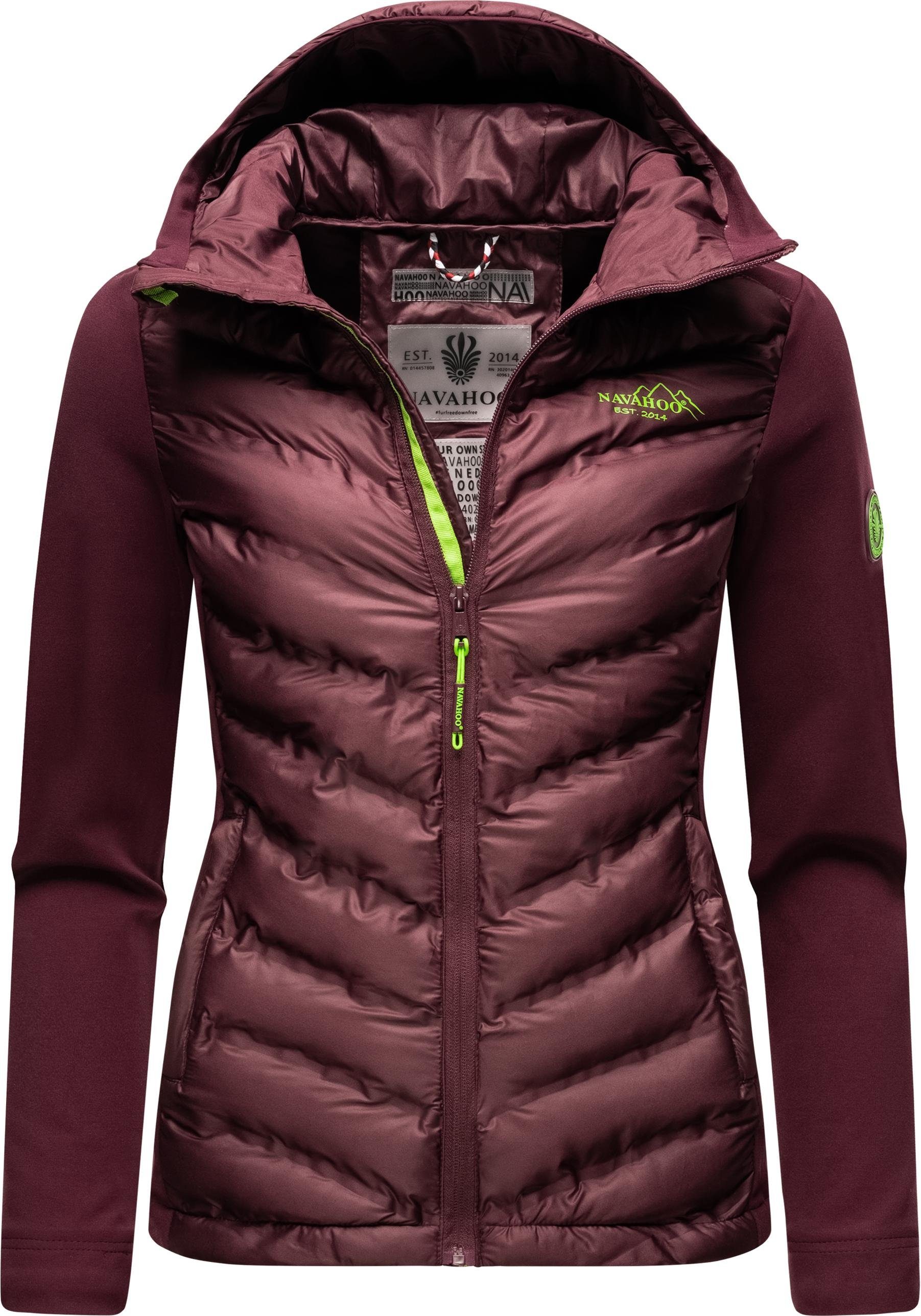 Mich lila Outdoorjacke stylische Navahoo Kapuze Übergangsjacke mit Mit Nimm