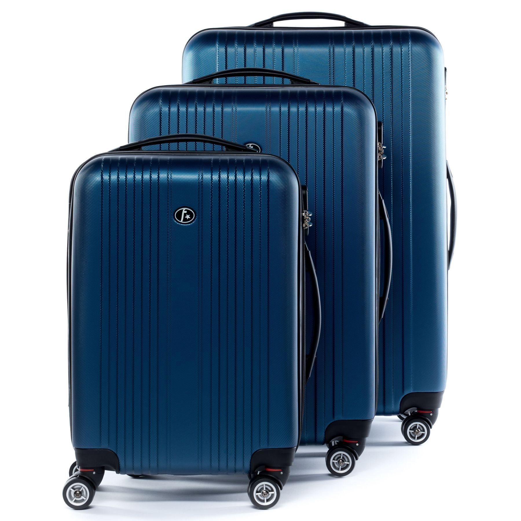 Koffer Kofferset Premium Rollen, teilig 3 Reisekoffer Toulouse, Hartschale Rollkoffer 3er Set, 4 Trolley FERGÉ