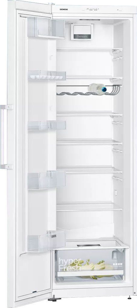 SIEMENS Kühlschrank breit iQ300 hoch, 60 cm KS36VVWEP, weiß cm 186