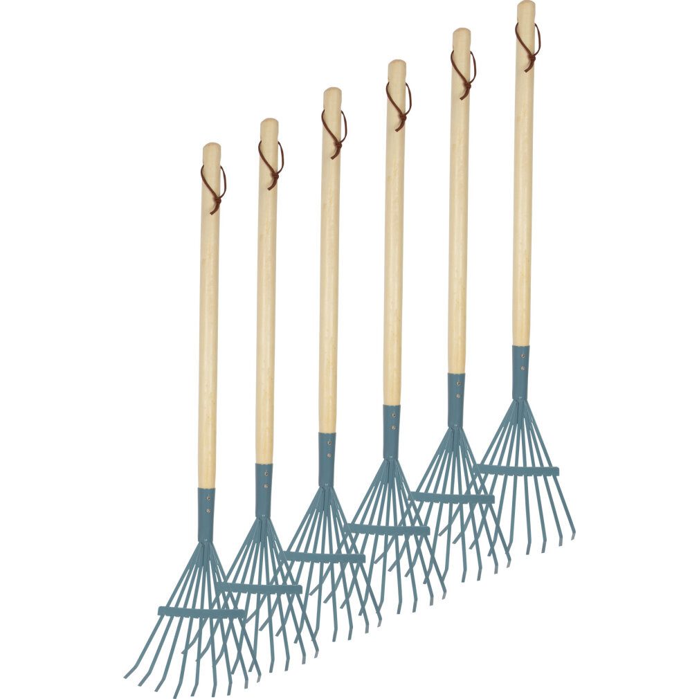 Small Foot Spielcenter Rechen, 6er-Set, blau