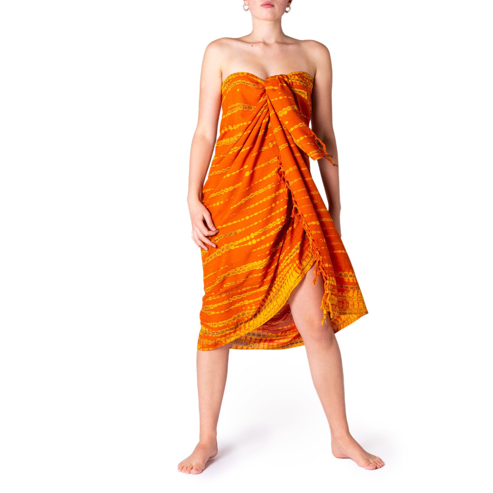 PANASIAM Sarong Tie-Dye Sarong aus hochwertiger Viskose Strandtuch für Damen & Herren, Viskose, Wickeltuch Strandkleid Bikini Cover-up für den Urlaub Pareo Wickelrock