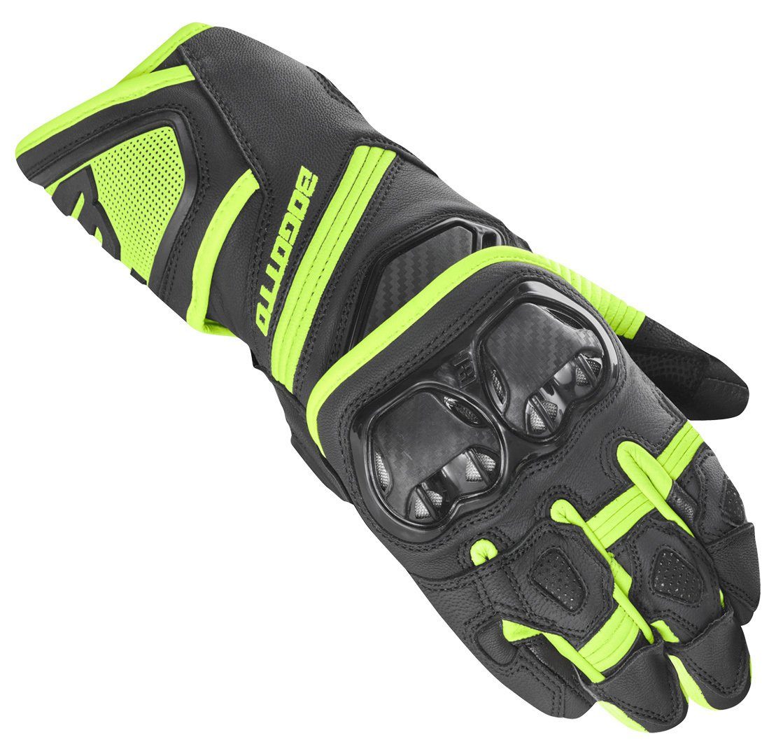 Bogotto Motorradhandschuhe Veloce Motorradhandschuhe Black/Neon