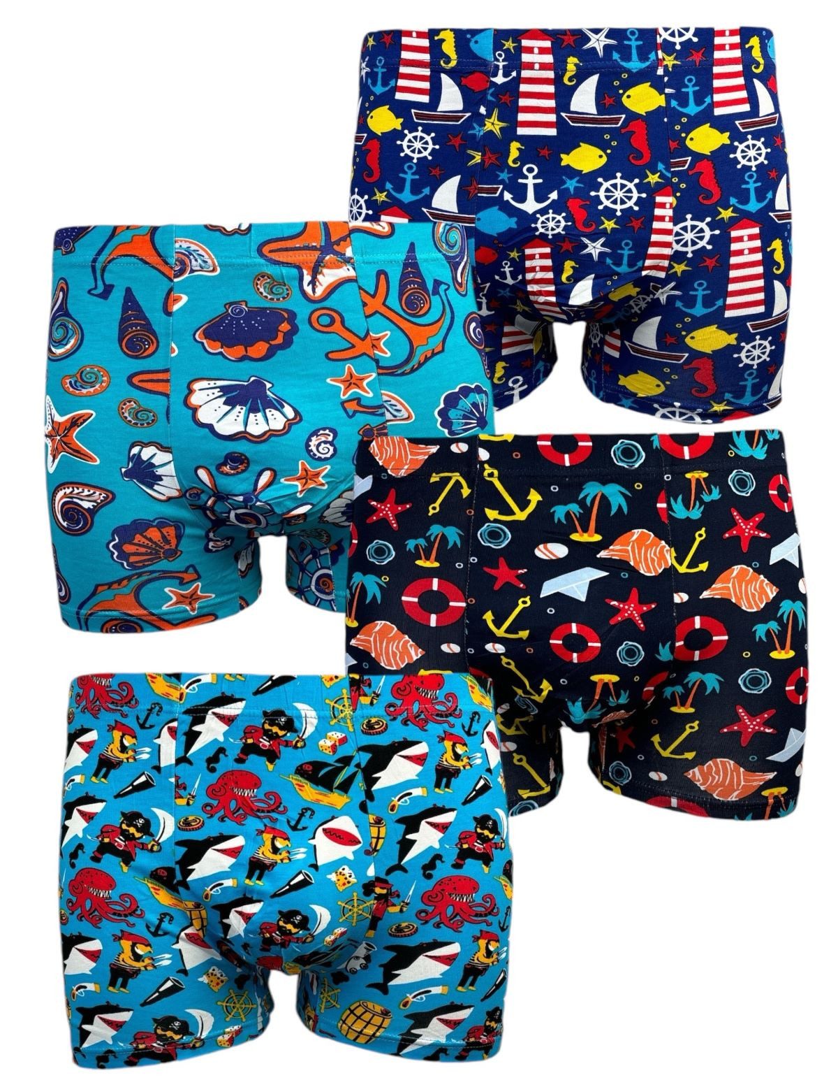 Pesail Boxershorts 4er Pack Kinder Boxershorts bunter Mix,158 - 170, Baumwolle (Packung, 4er-Pack) Logo auf dem Taillenbund