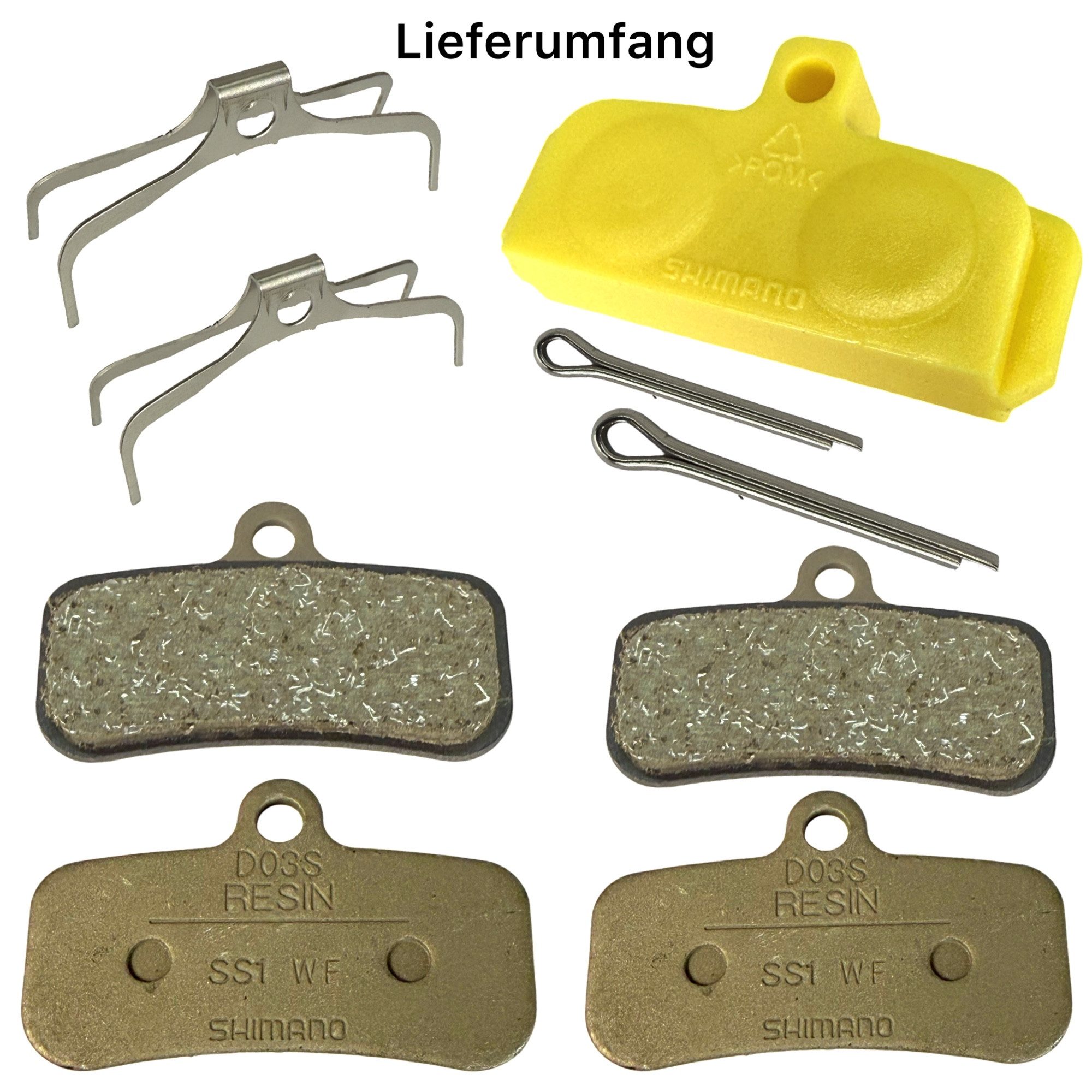 Shimano Scheibenbremse Shimano D03S Resin 4-Kolben Bremsbeläge XT/SLX/Saint/Zee 2 Paar+Block – Bild 5 von 5