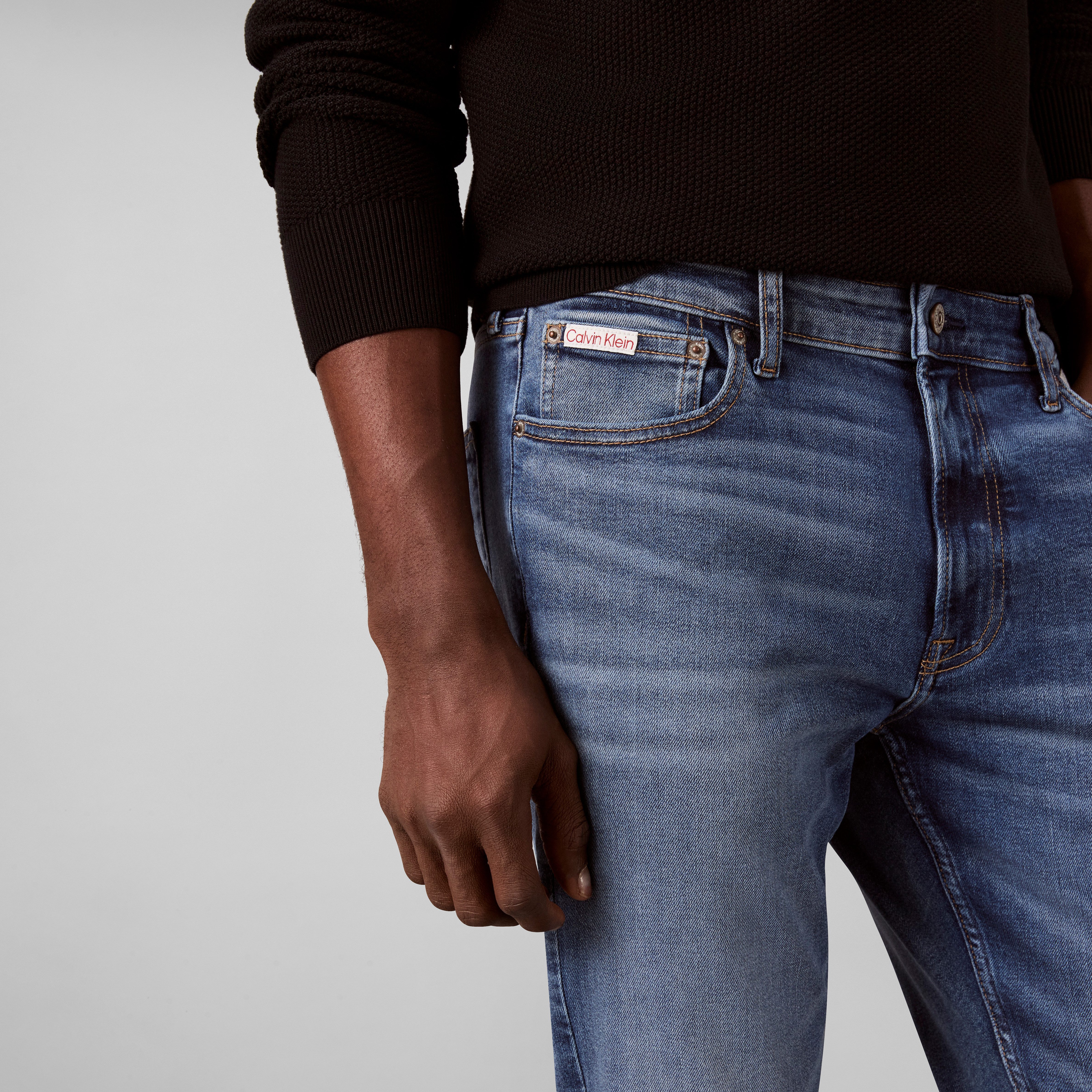 Calvin Klein Jeans Skinny-fit-Jeans SKINNY mit Leder-Badge