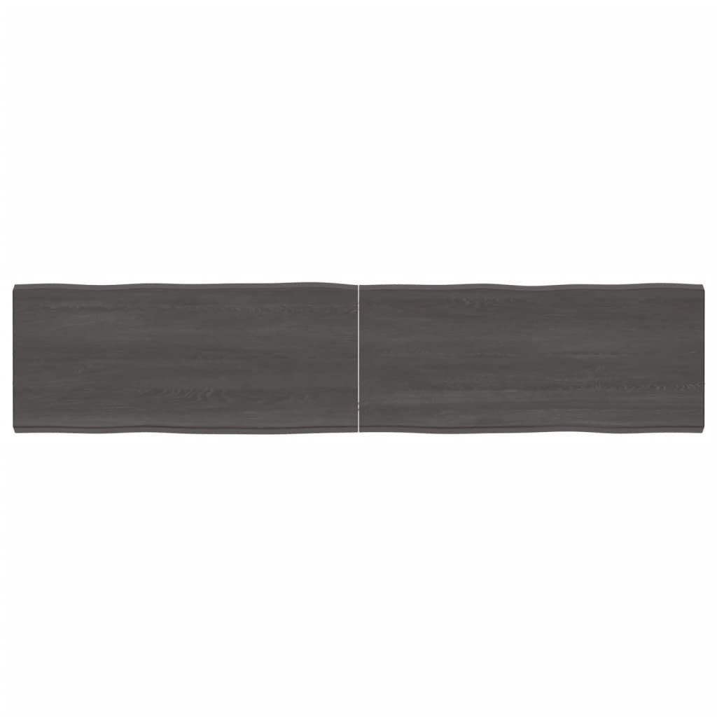 furnicato Tischplatte 180x40x(2-4) cm Massivholz Behandelt Baumkante (1 St)