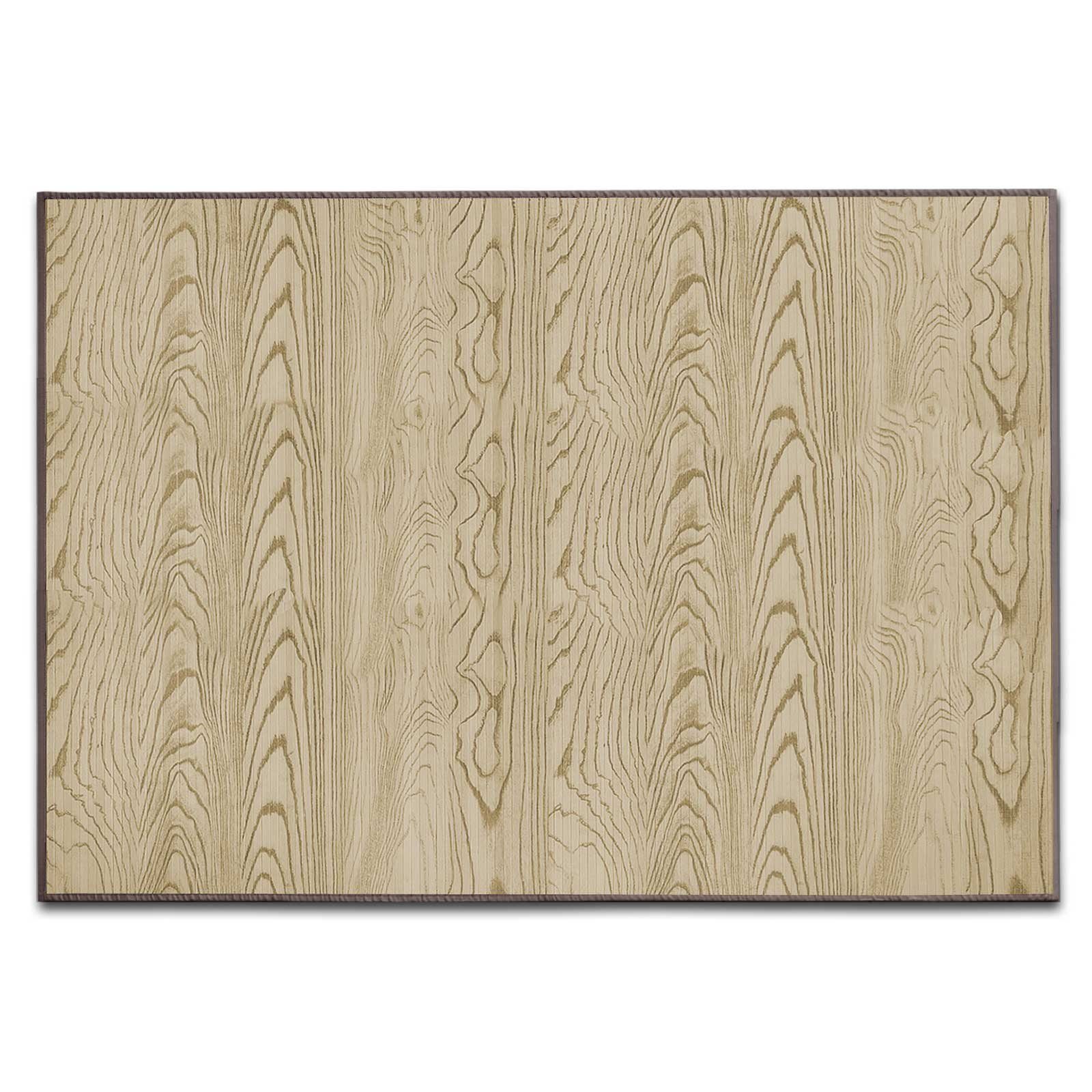 Badematte, Größen, Bambus 7 rechteckig, natur 2 & Magenta, Floordirekt, Farben Teppich
