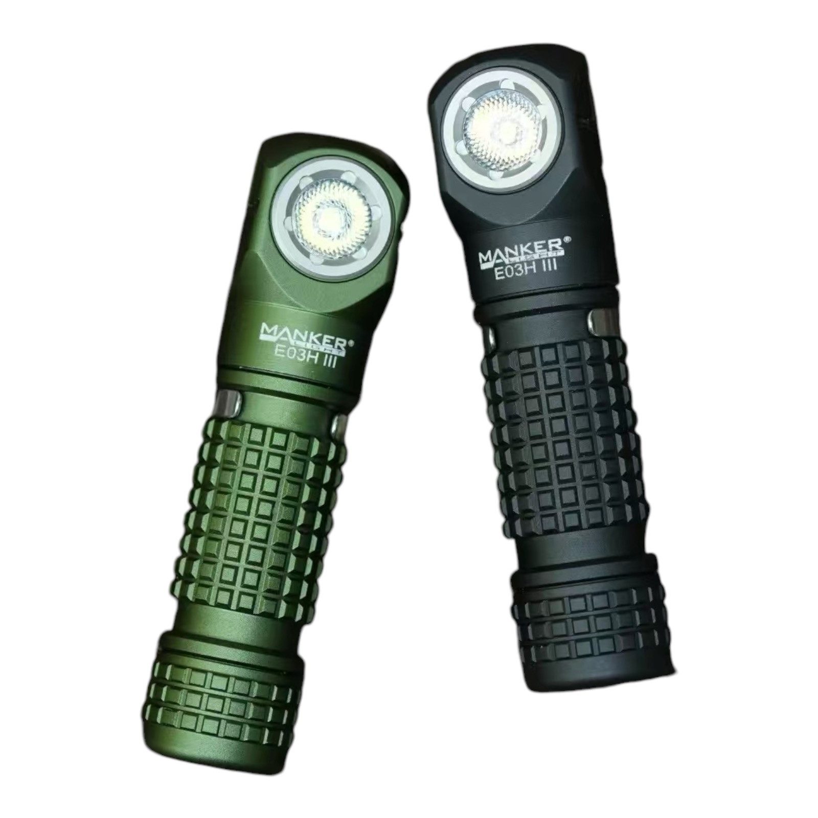 Manker LED Stirnlampe E03H III CW 14500 / AA-Stirnlampe 1200 Lumen Winkellampe mit (1-St)