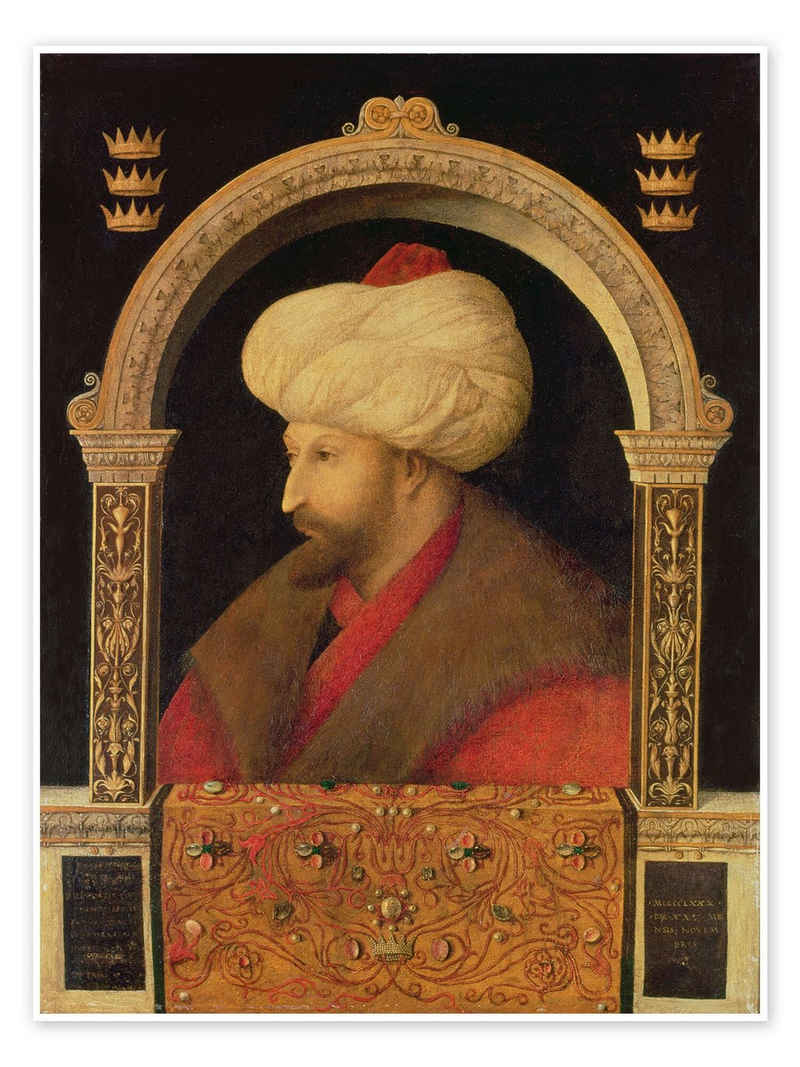 Posterlounge Poster Gentile Bellini, Der Sultan Mehmet II, Malerei