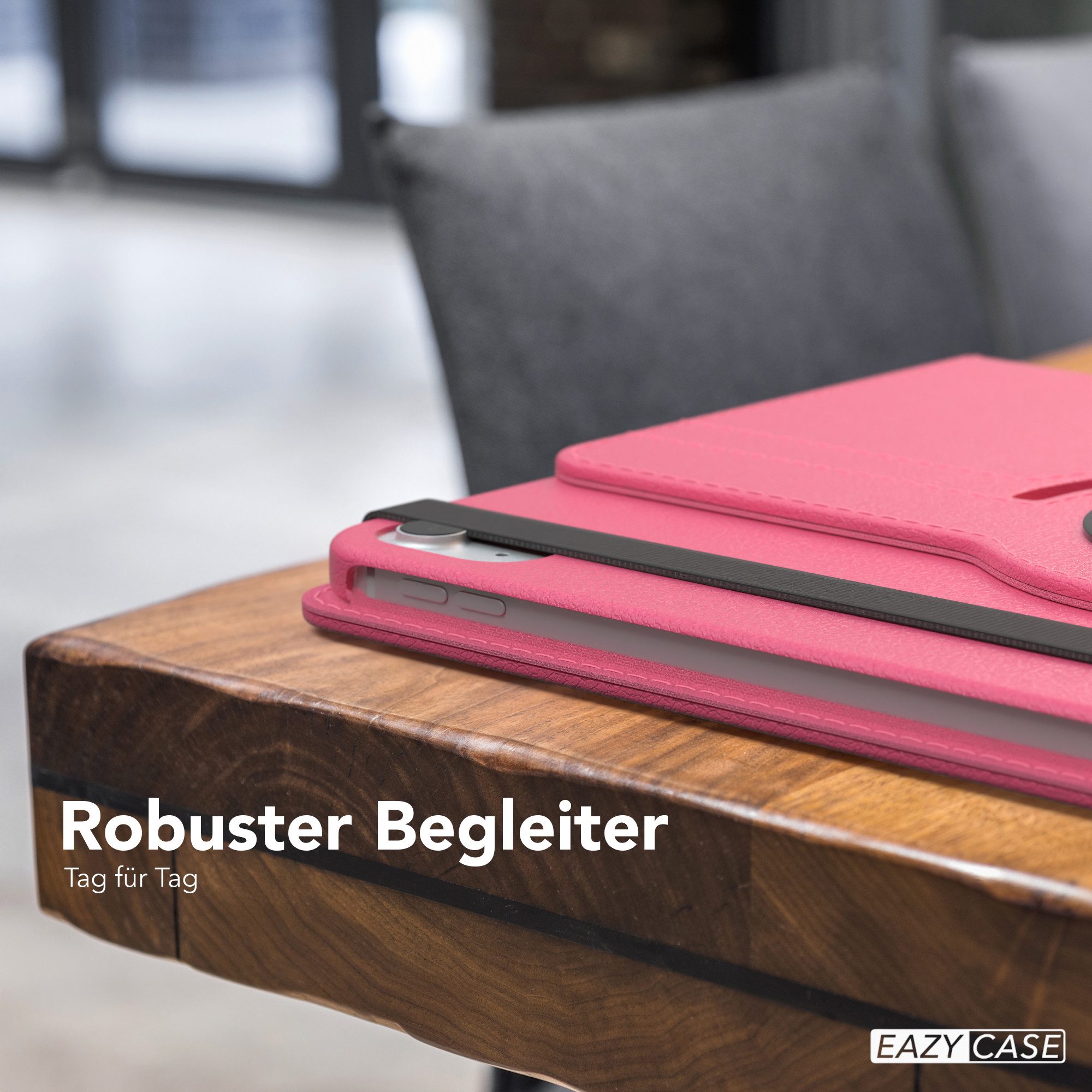 EAZY CASE Tablet-Hülle Rotation Case für Apple iPad 10. Gen. (2022) 10,9 Zoll, Klapphülle zum Aufstellen Rundum Hülle Book Tablet Slim Klappcase Pink