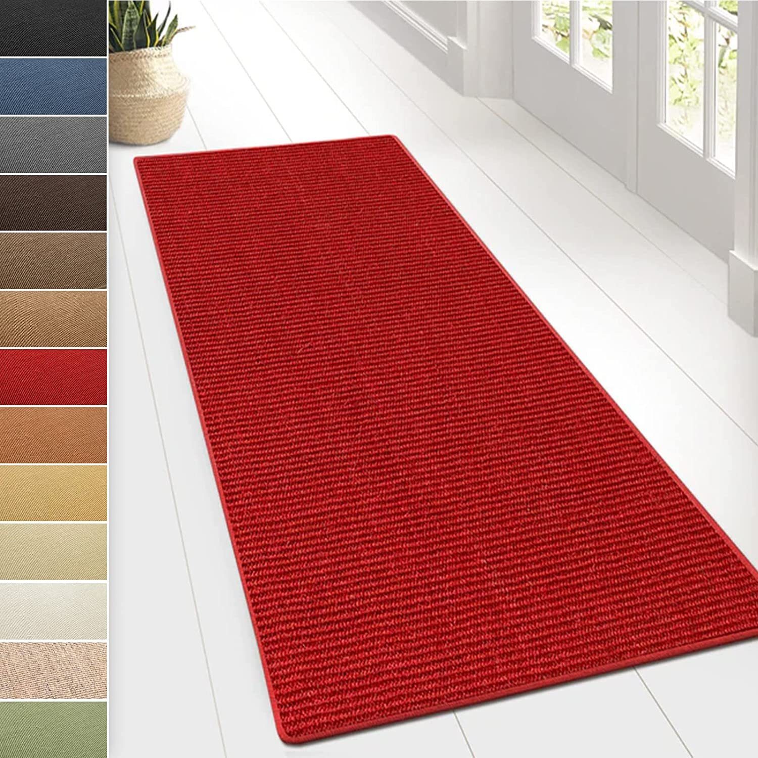 Sisalteppich Sylt, Floordirekt, rechteckig, Höhe: 8 mm, Raumklimaregulierend Rot