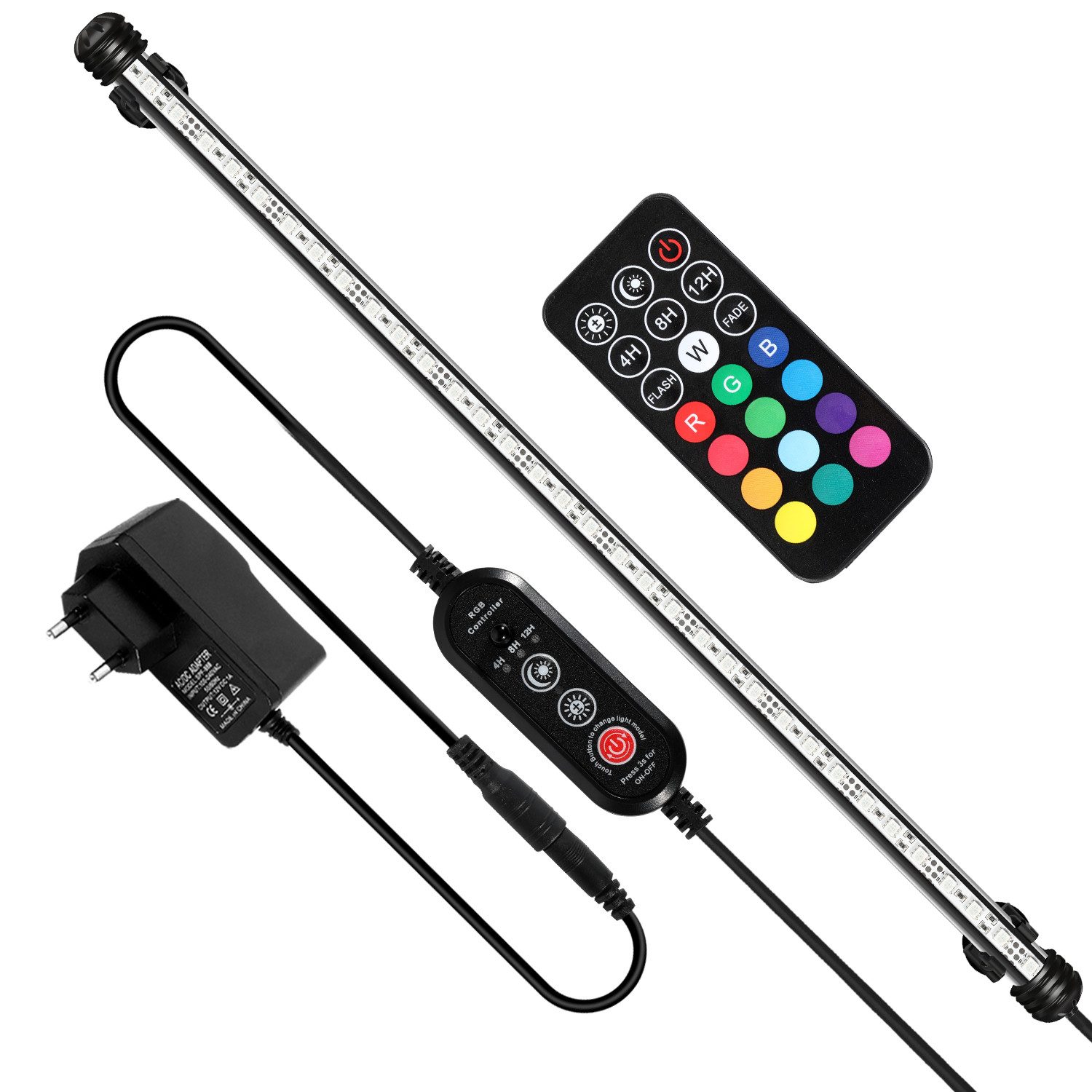 Clanmacy LED Aquariumleuchte LED Aquarium Beleuchtung Aufsetzleuchte Fisch Tank Unterwasser Lampe