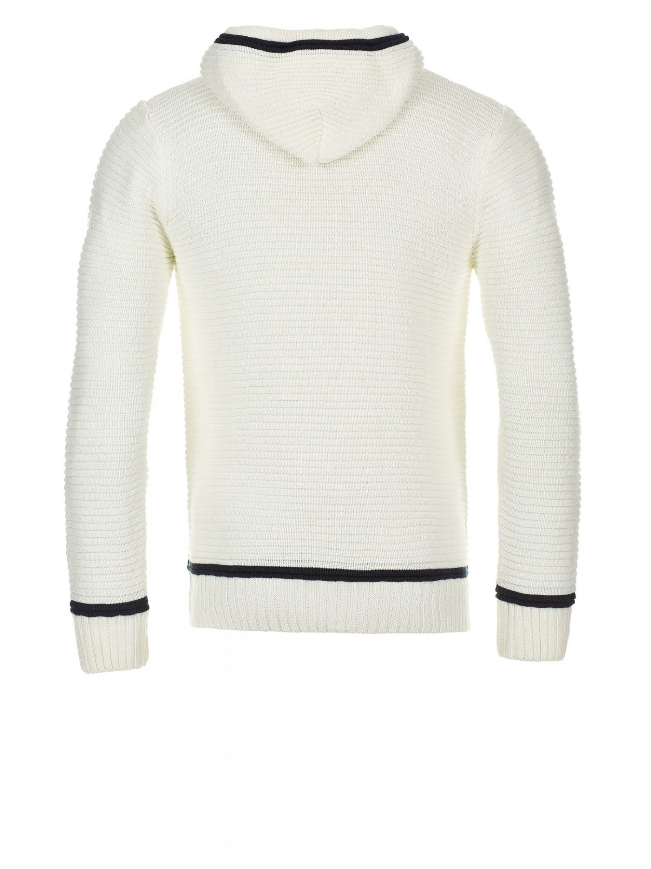 Yazubi Rundhalspullover Strick Kapuzenpullover 129 mit Kapuze günstig online kaufen