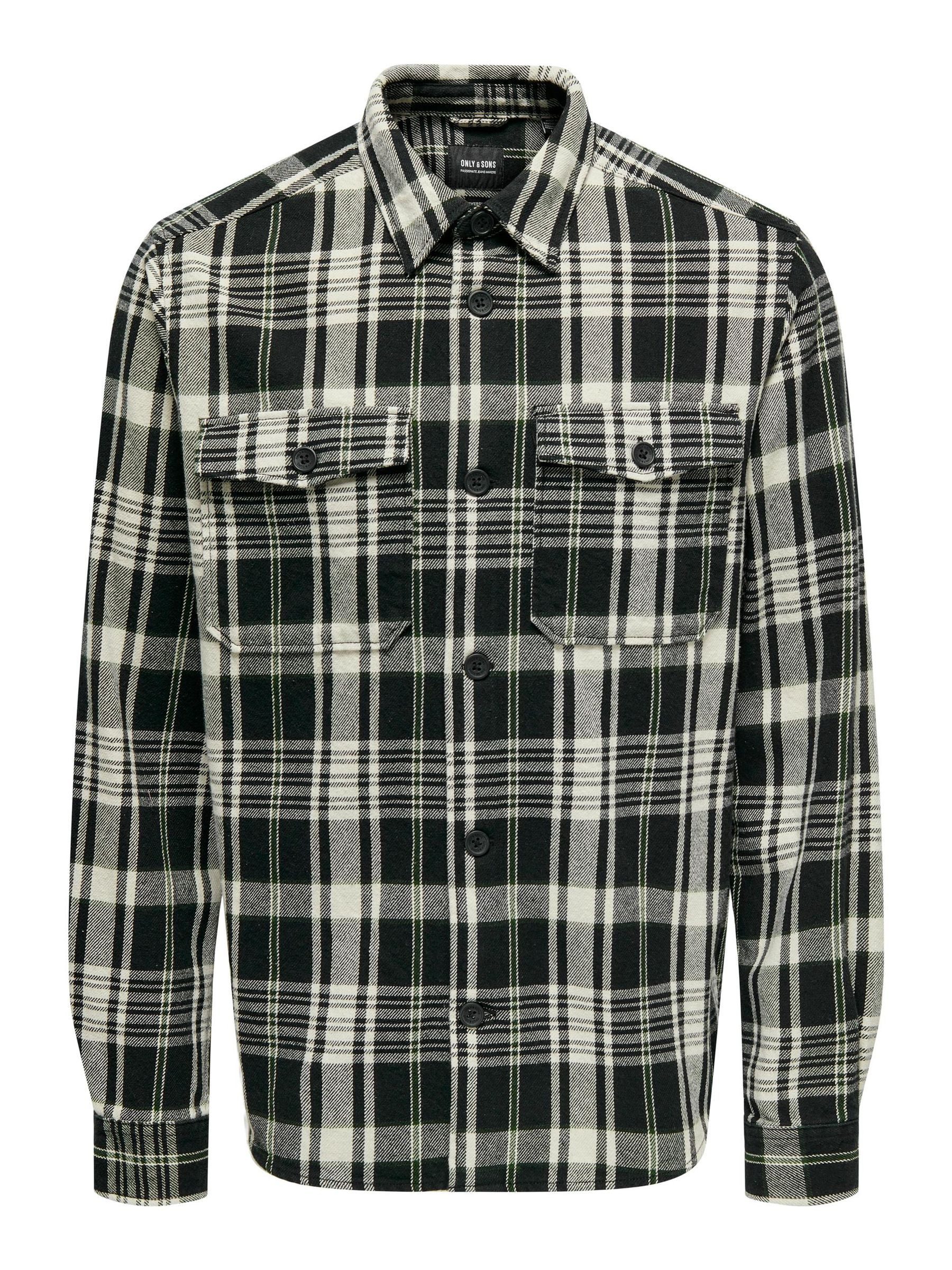 ONLY & SONS Langarmhemd Shacket Kariertes Langarm Holzfäller ONSMILO ONSMILO OVR CTN CHECK LS SHIRT NOOS. Reduzierter Preis € 44,99. Unverbindliche Preisempfehlung € 49,99, (€ 44,99 pro 1 Stk)