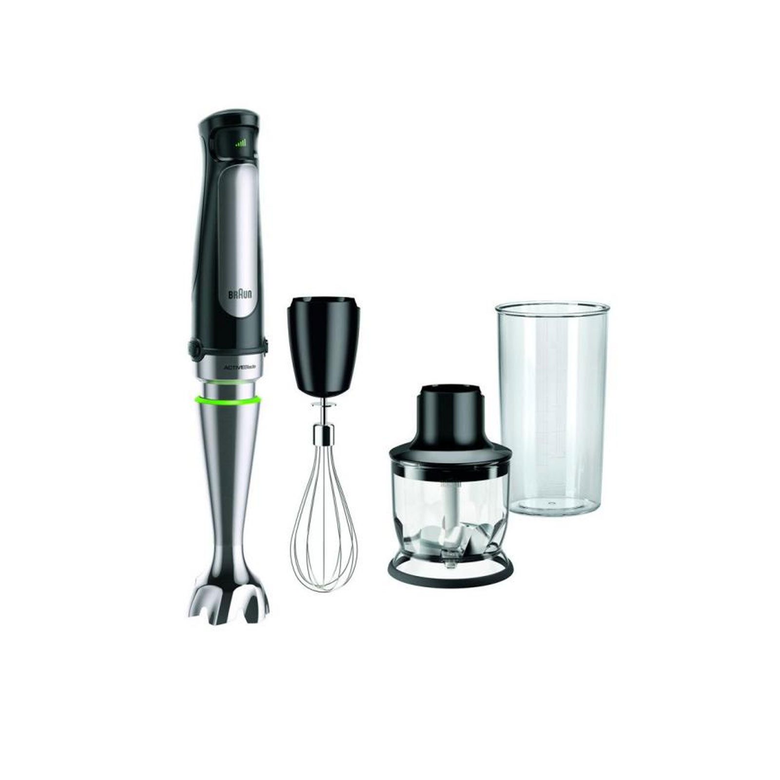 Braun Stabmixer MultiQuick 7 MQ 7025X - 1000W, Stufenlosregulierbar, Dynamische Klinge, 1000 W, Spritzschutz, Extra Mahlklinge, 350 ml Zerkleinerer, Schneebesen – Bild 4 von 5