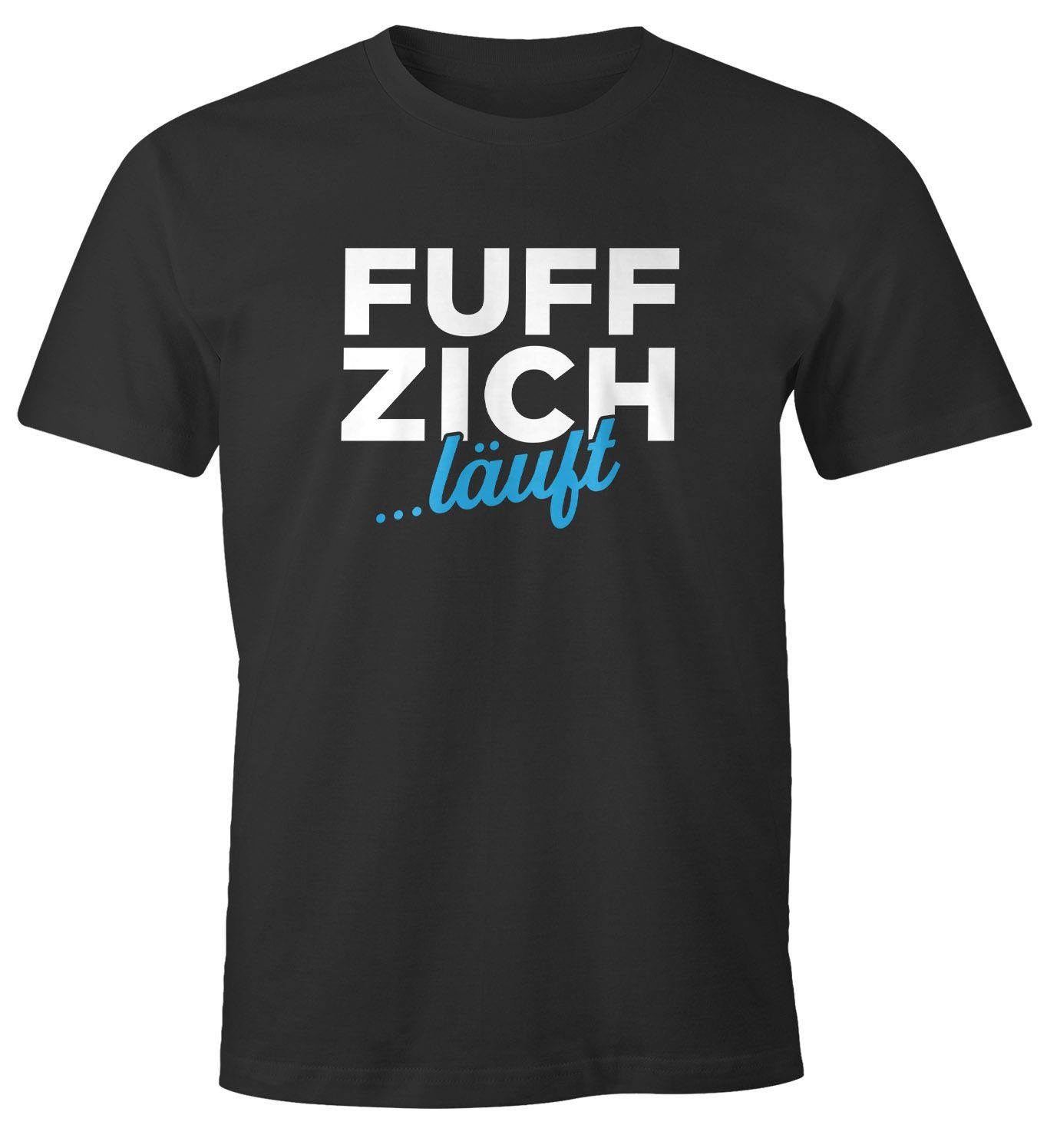 MoonWorks Männer Print Fuffzich ...läuft T-Shirt Herren Geburtstag MoonWorks® 50. zum Geschenk Print-Shirt Aufdruck für mit