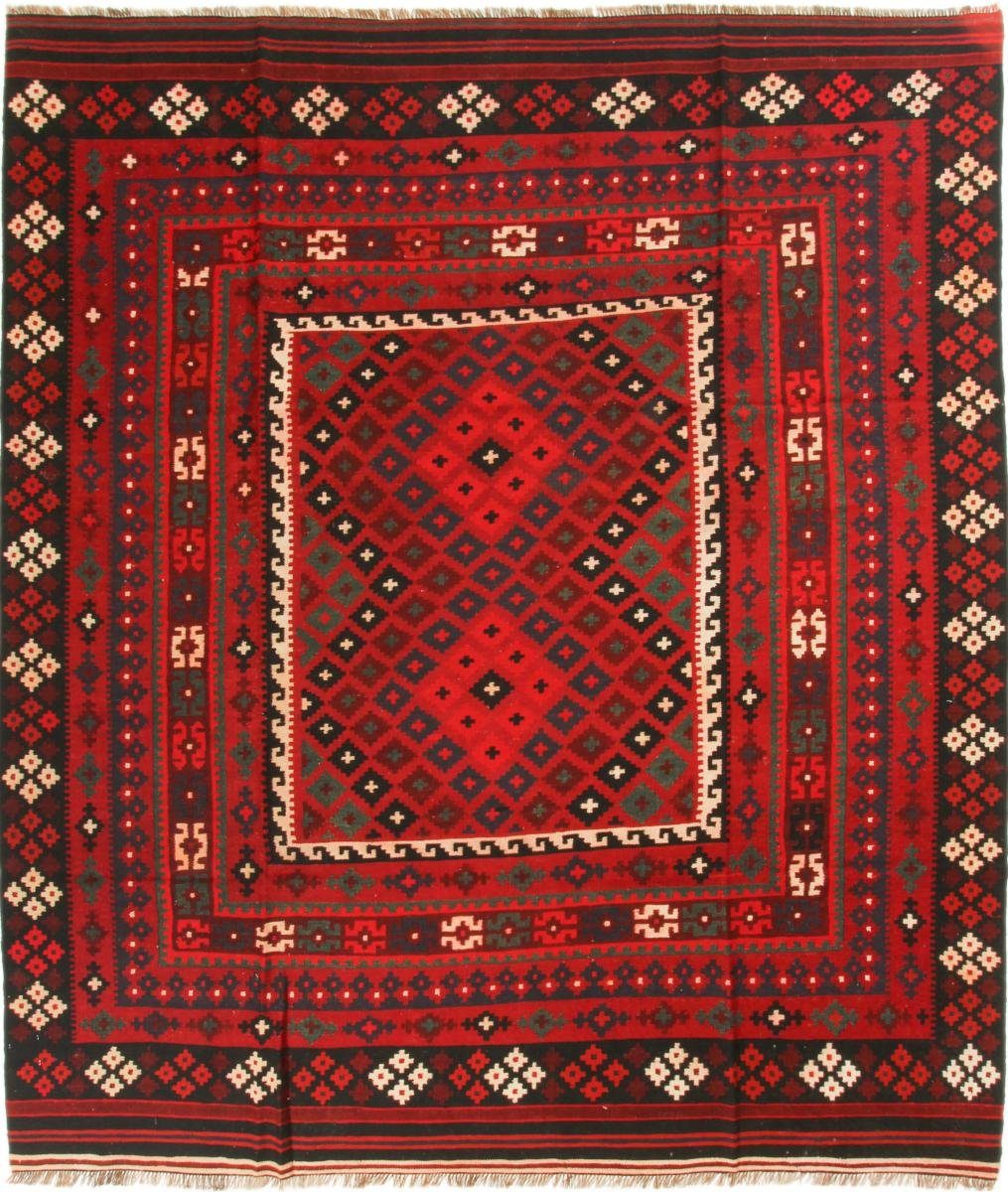 Orientteppich Kelim Afghan Antik 251x284 Handgewebter Orientteppich, Nain Trading, rechteckig, Höhe: 3 mm