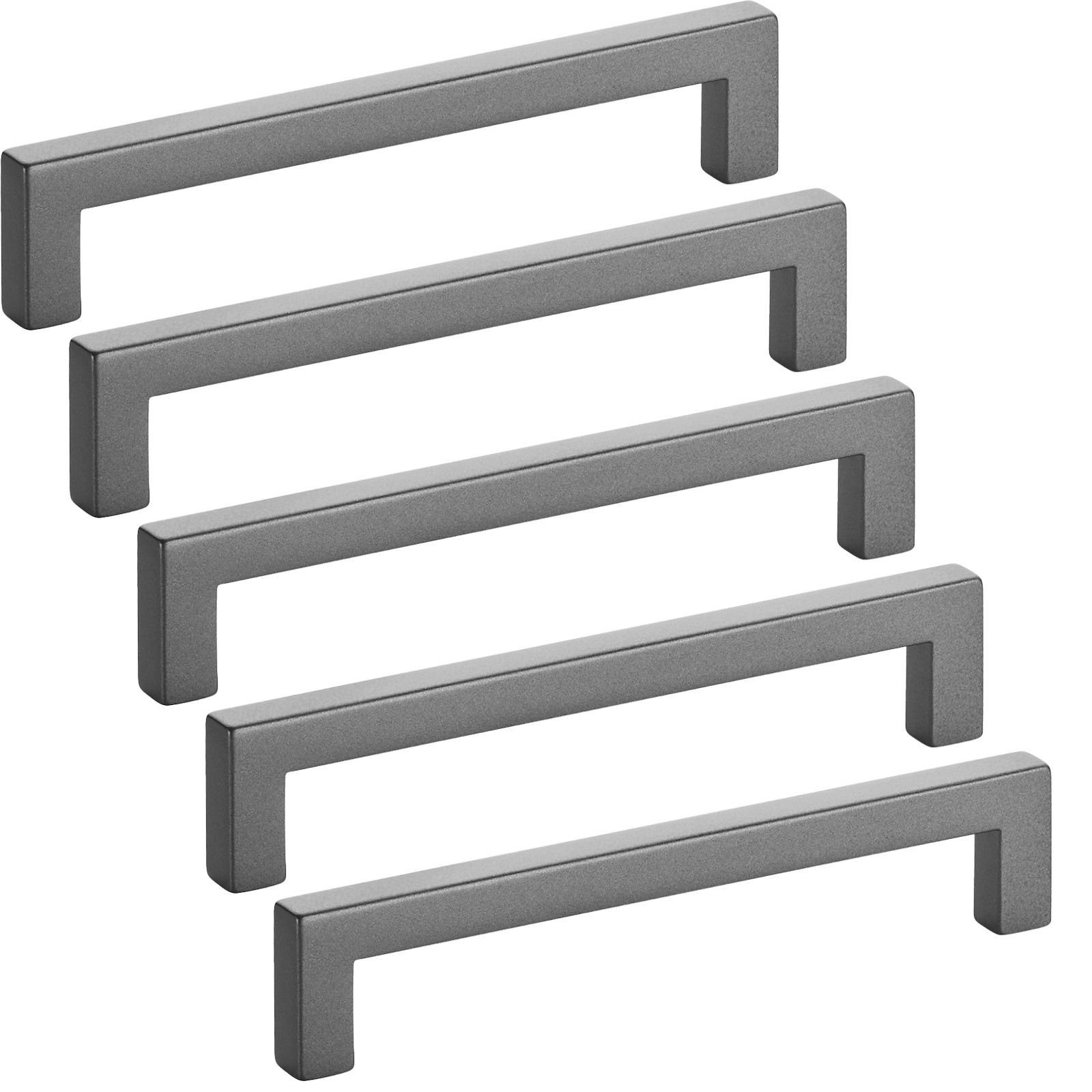 SO-TECH® Möbelgriff Bügelgriff SquareLine, Titanoptik, Lochabstand 128 mm (5-St), 5 Stück inkl. Schrauben