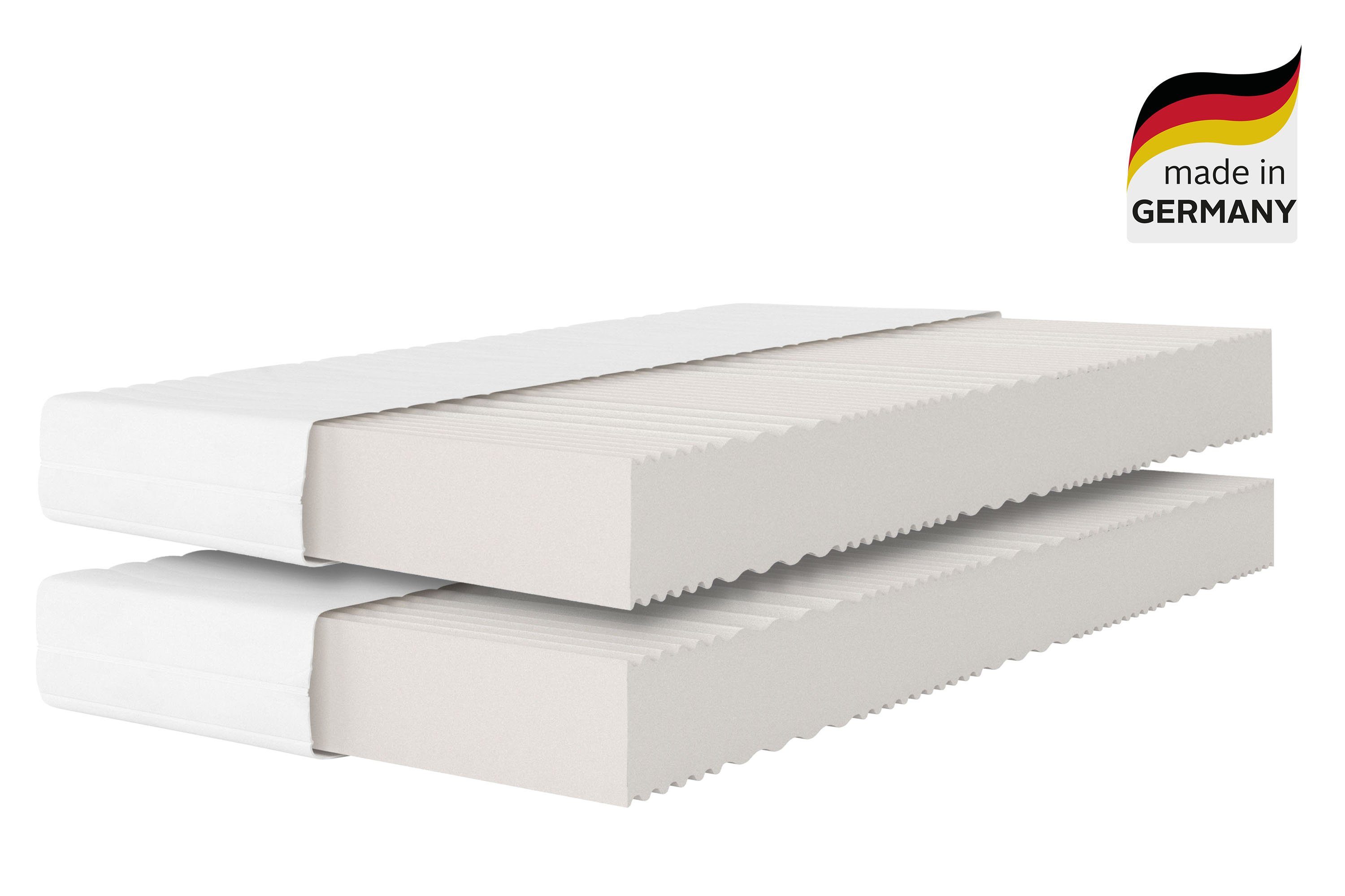 Komfortschaummatratze Active KS Matratze 2x 90x200 cm, 2x 100x200 cm, my home, 16 cm hoch, (Set, 2-tlg), 2 Matratzen, H2/ H3/ H4 ergonomisch, atmungsaktiv