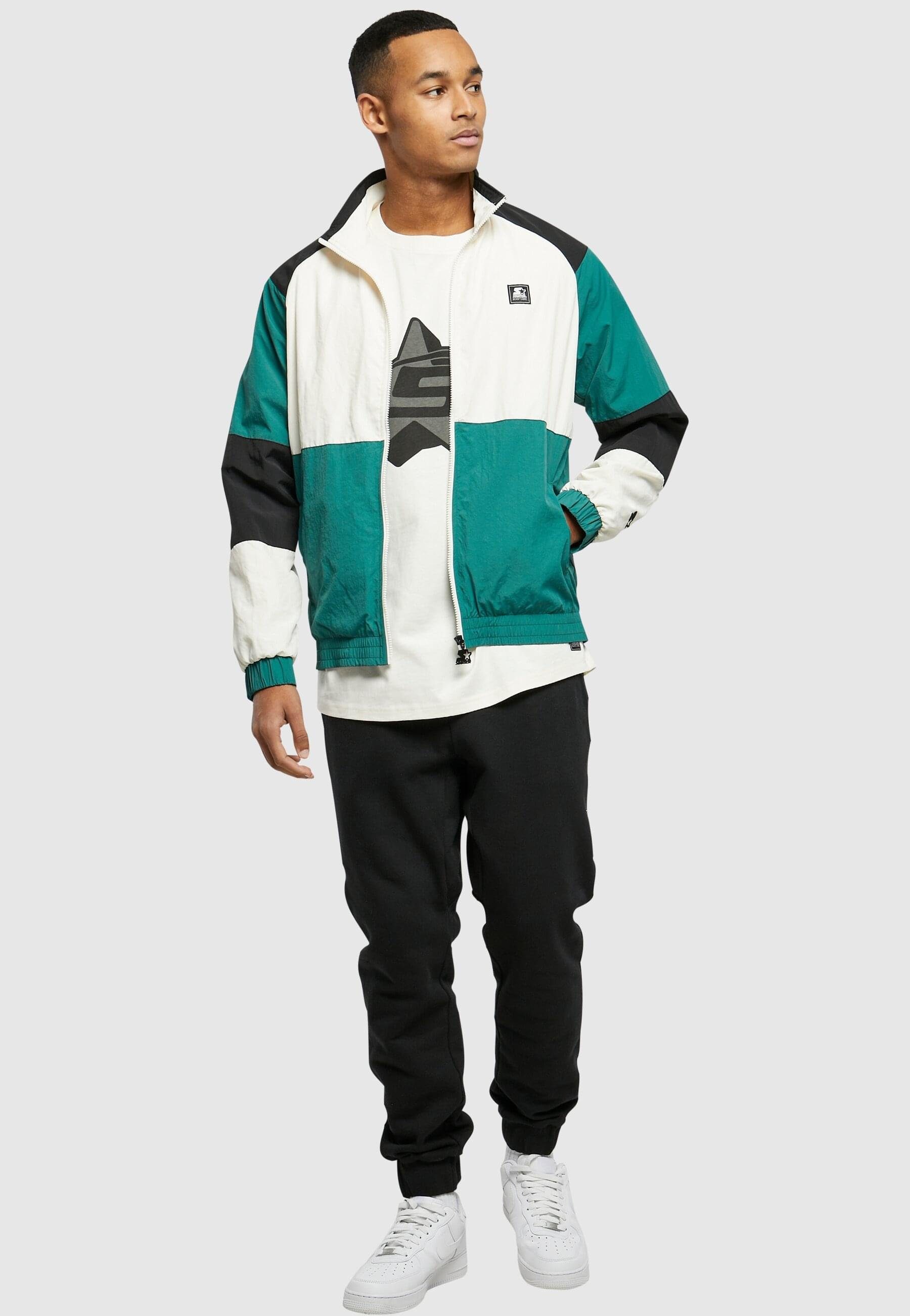 Starter Jacket Block Blouson palewhite/darkfreshgreen/black Retro Herren Color (1-St) Starter