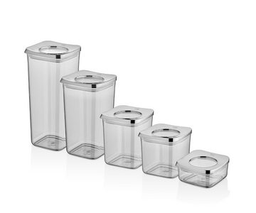 Bems Home Vorratsdose Vorratsbehälter, 5er Set, Grau, VP-285, BPA Freies Kunststoff, (5-tlg)