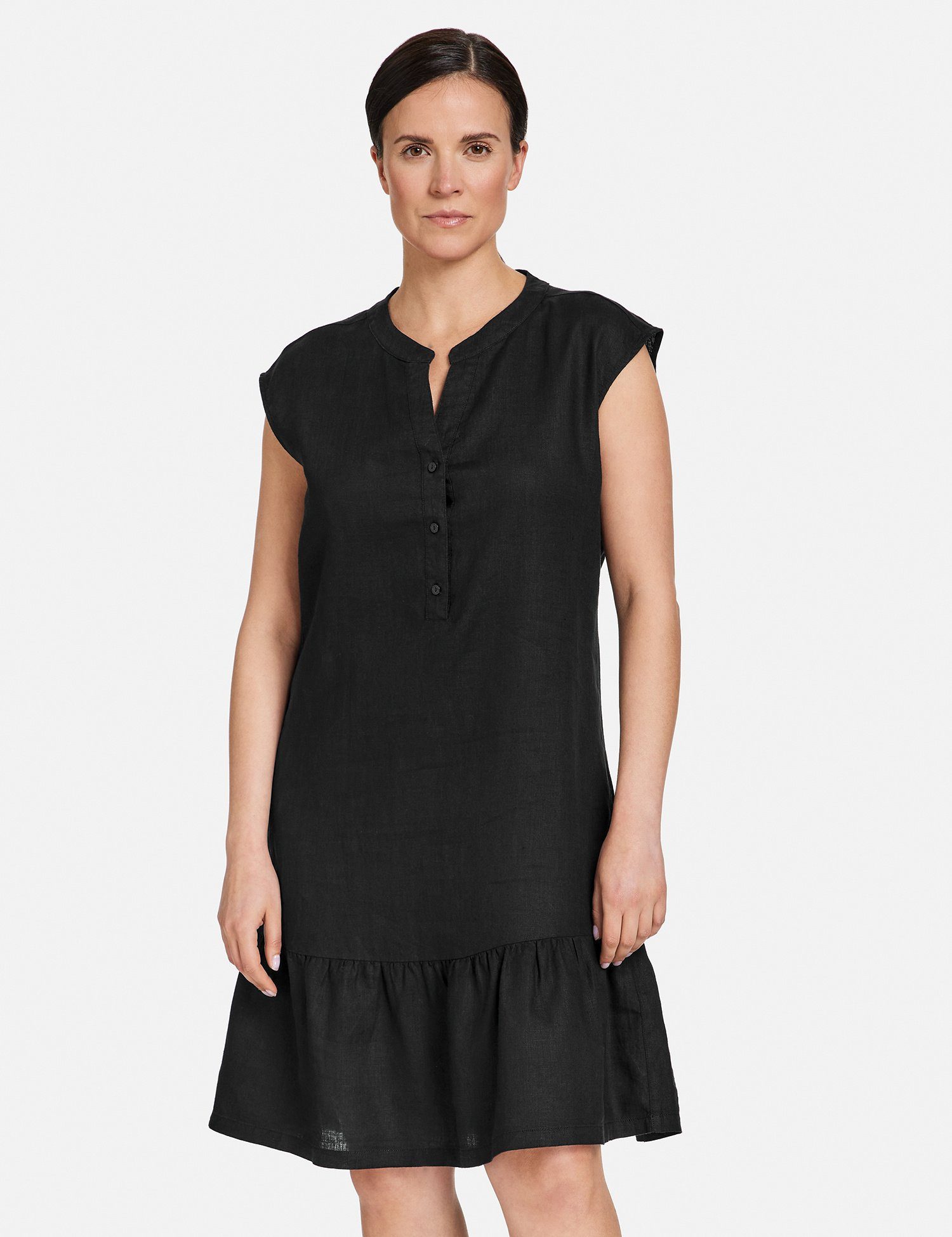 GERRY WEBER Midikleid Blusenkleid aus Leinen