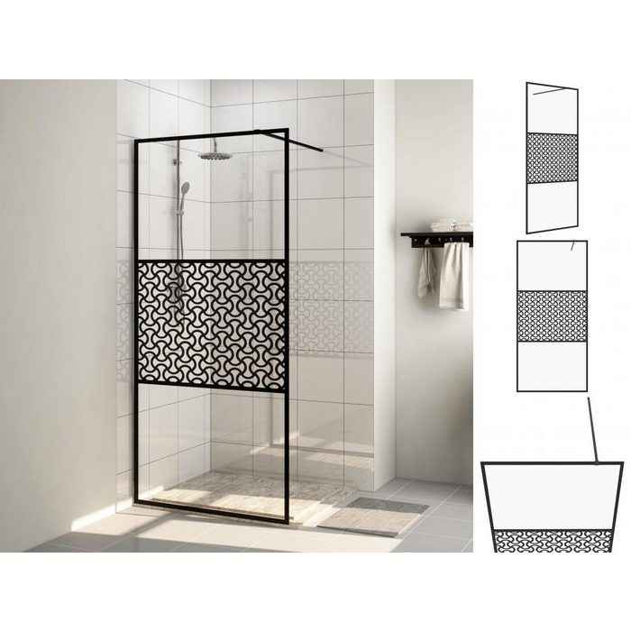 vidaXL Duschwanne Duschwand für Begehbare Dusche mit Klarem ESG Glas 100x195 cm