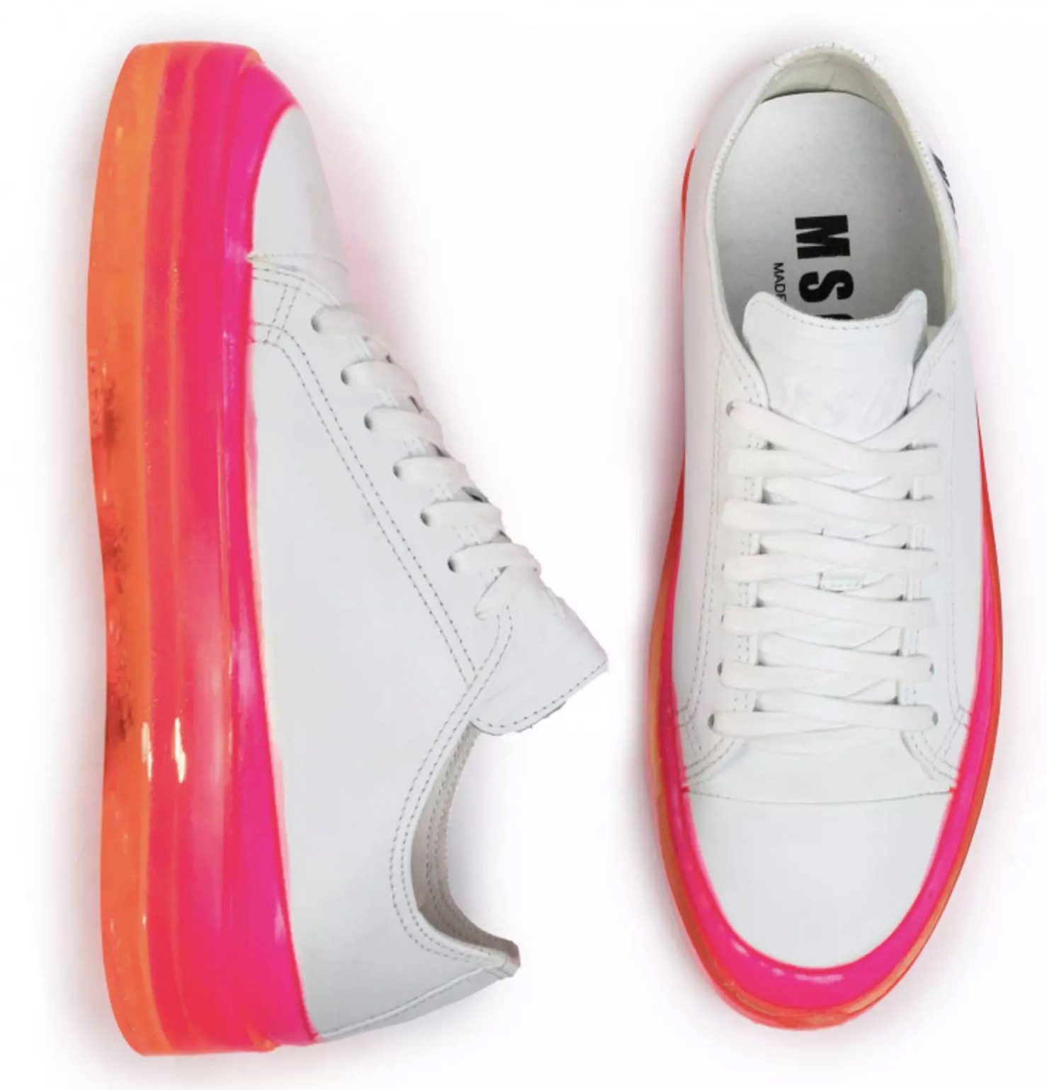 MSGM x RBRSL Floating Schuhe Soul Edition Made in Italy Sneaker Gepolstert, abriebfest, aus hochwertigem Leder