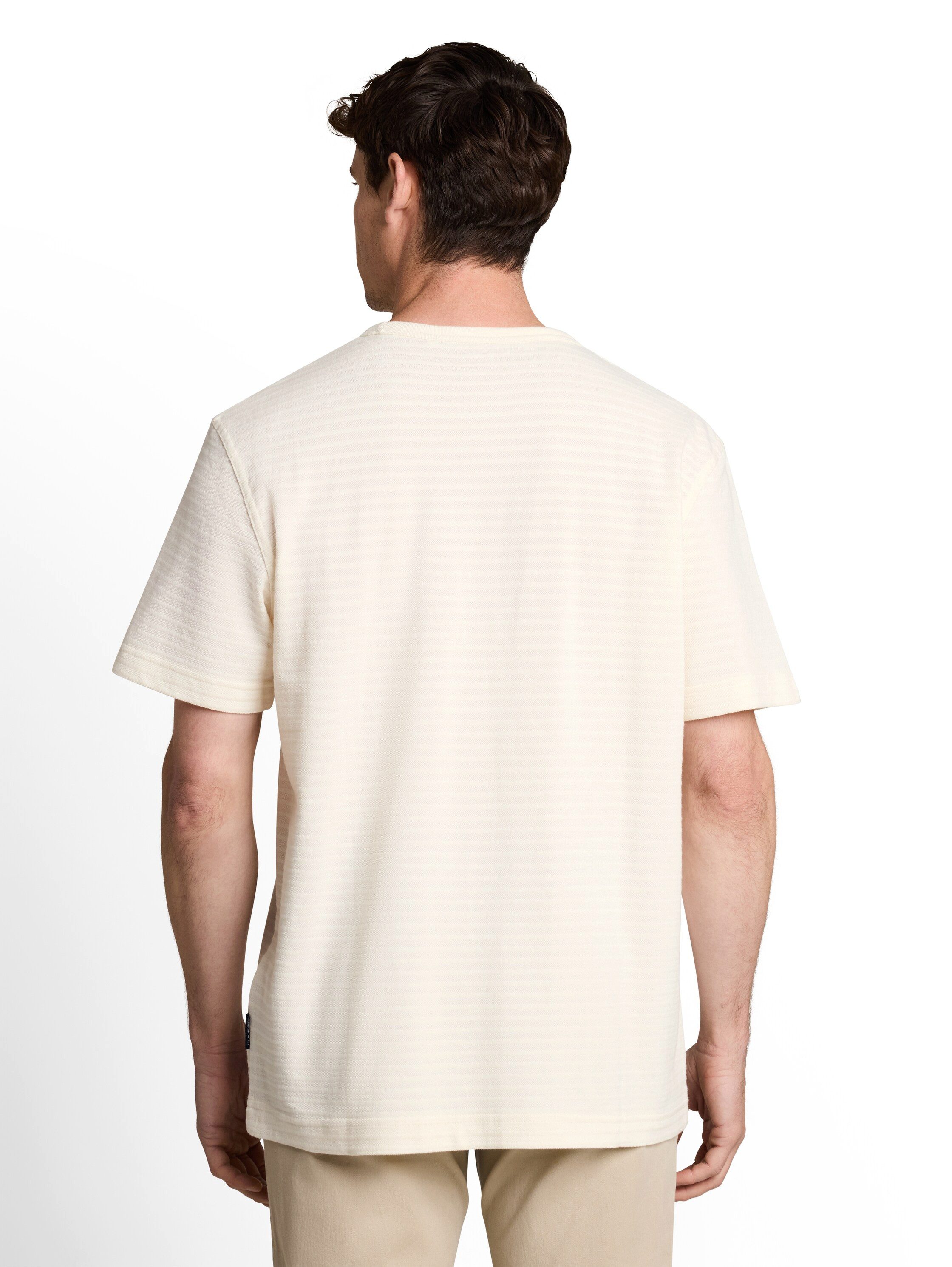 TOM TAILOR Kurzarmshirt Sommershirt mit feiner Streifen-Struktur