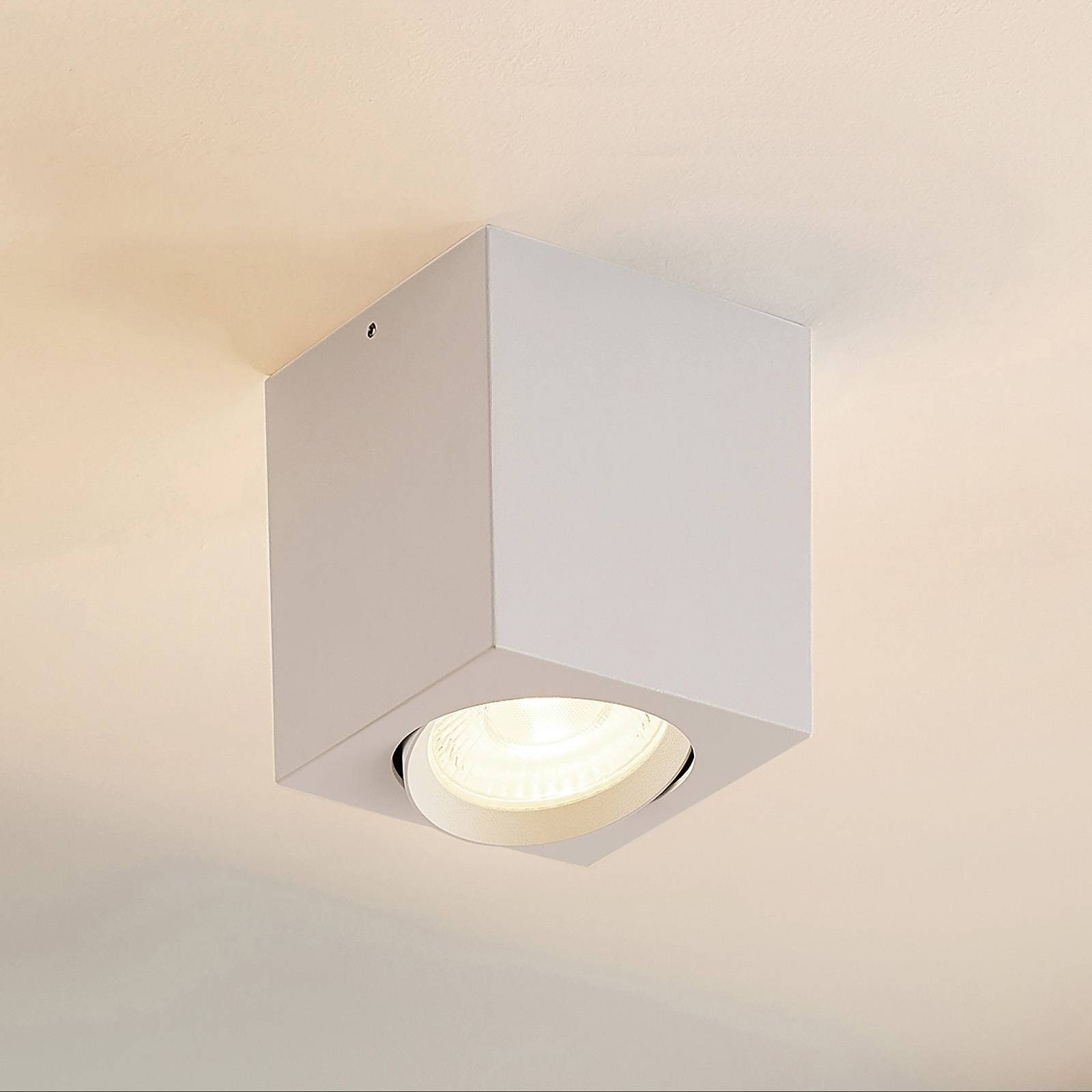 Arcchio Stehlampe Basir, LED-Leuchtmittel weiß (RAL inkl. flammig, warmweiß, 9016), 1 Leuchtmittel fest Modern, Aluminium, verbaut