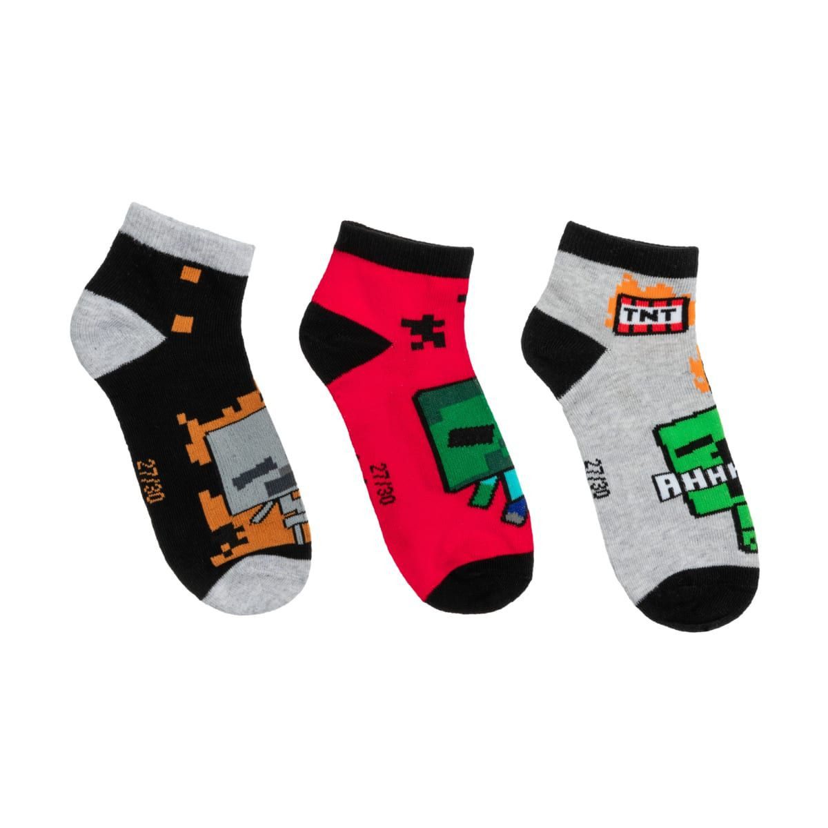 Minecraft Sneakersocken Kindersneakersocken - Kurze Strümpfe für Jungen und Mädchen