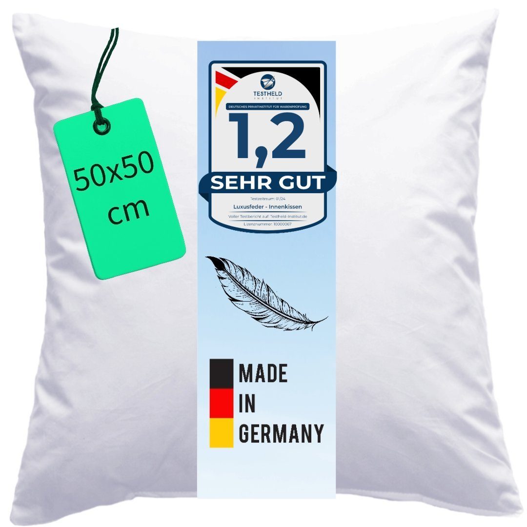 Luxusfeder Kissenfüllung Federkissen 50x50 cm 100% günstig online kaufen