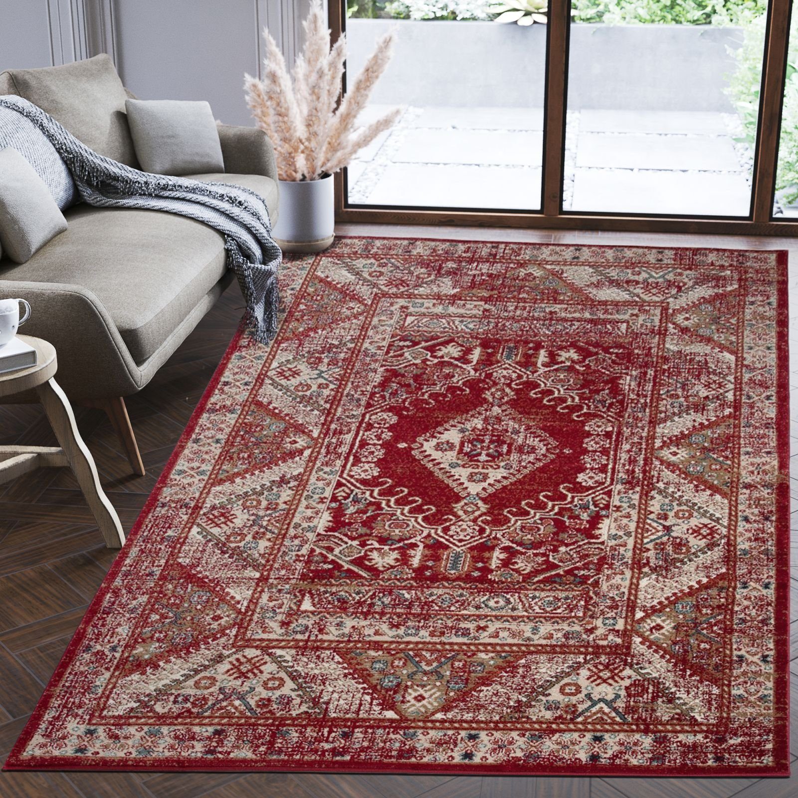 Orientteppich Oriente Teppich - Traditioneller Teppich Orient Rot, Mazovia, 60 x 100 cm, Geeignet für Fußbodenheizung, Pflegeleicht, Wohnzimmerteppich | Alle Teppiche