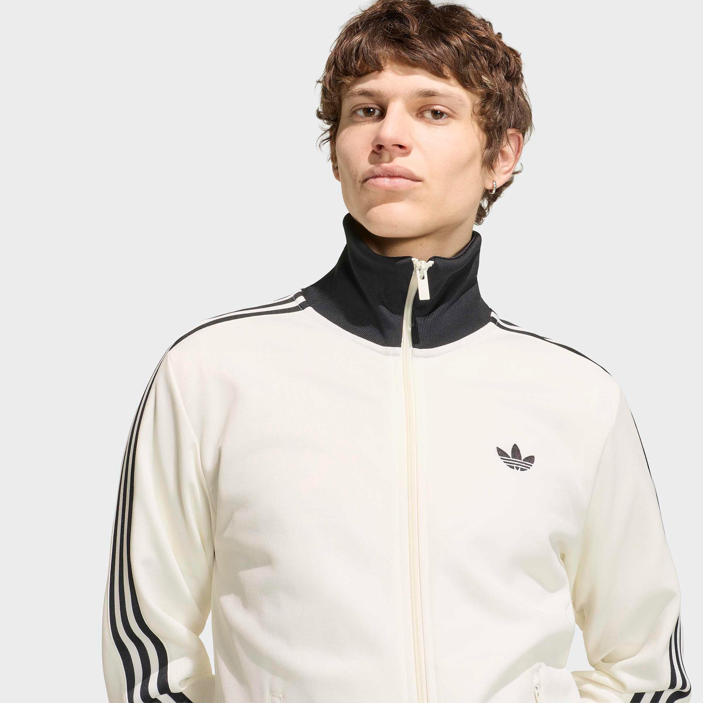 adidas Originals Trainingsjacke CLASSIC mit Rundhalsausschnitt, aus Baumwolle und Polyester, in normaler Länge