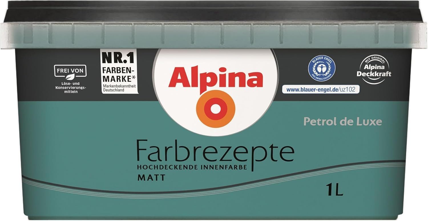 Alpina Wandfarbe Farbrezepte Wandfarbe 1 Liter hochdeckend Farbwahl Matt Alpina