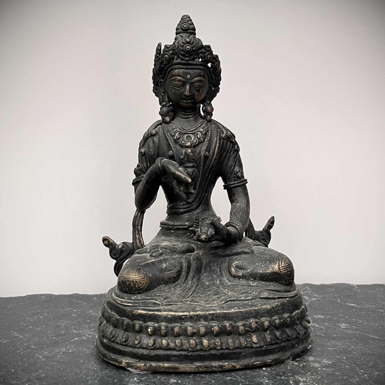 Asien LifeStyle Figur Buddha Vajrasattva Tibet Bronze Buddhafigur