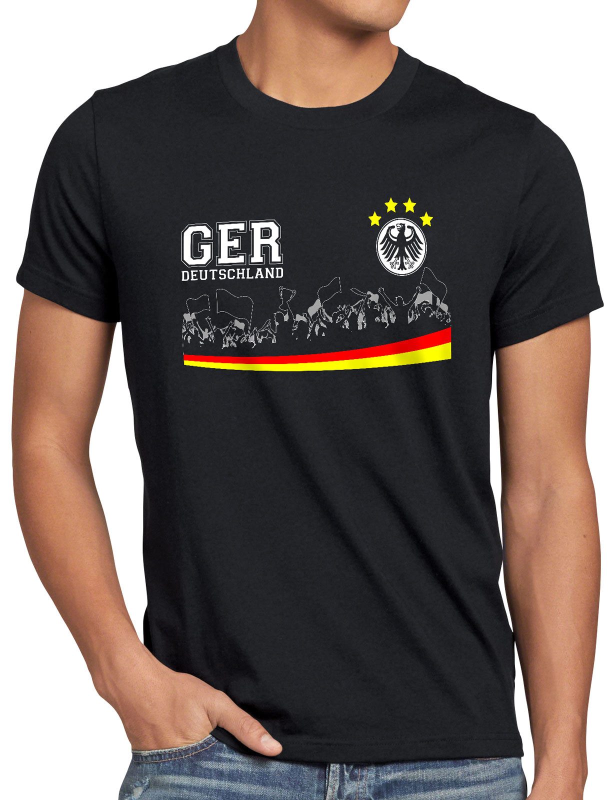 style3 Print-Shirt Deutschland Herren Fan T-Shirt EM 2024 Fussball Fans Flagge