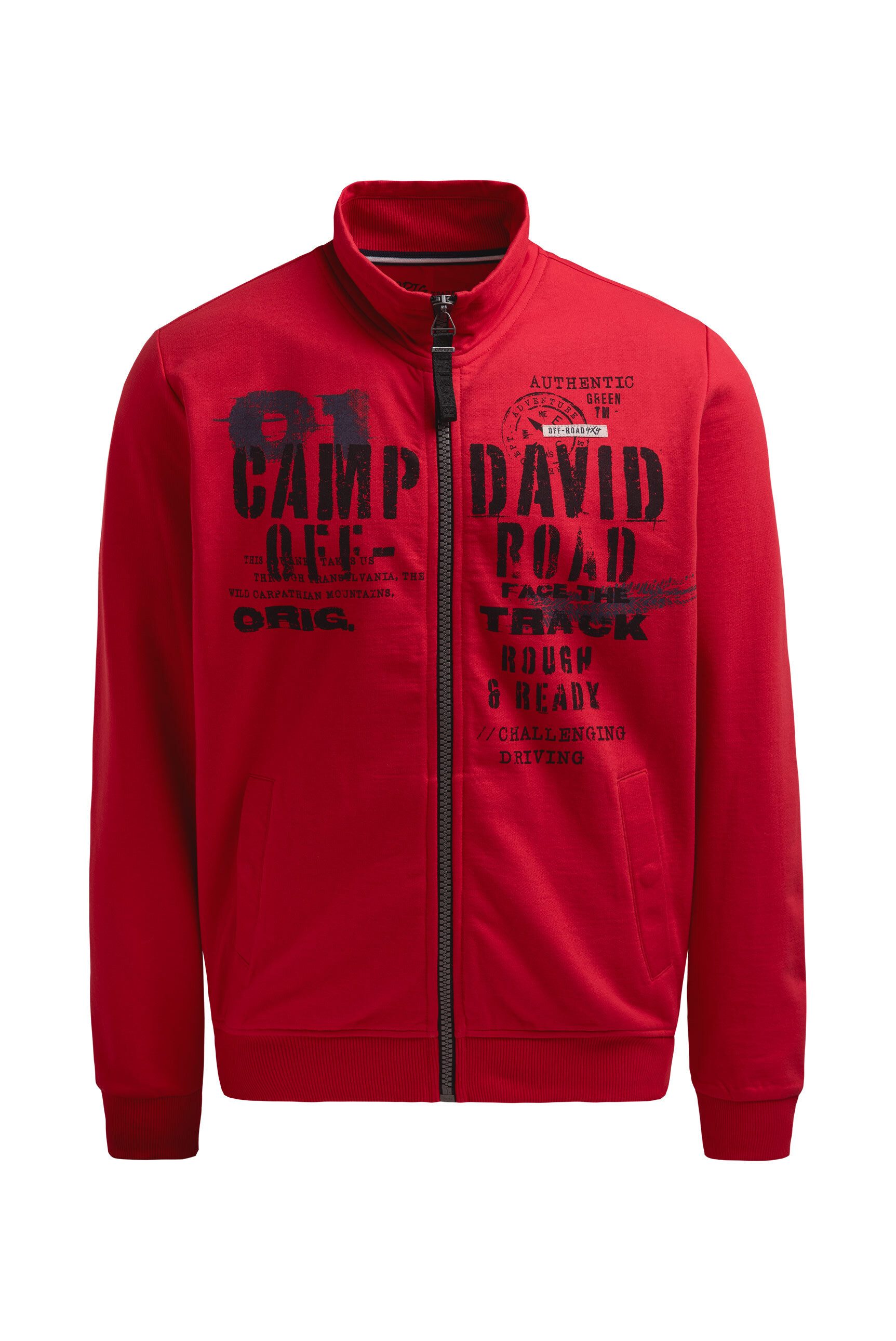 CAMP DAVID Sweatjacke mit Reißverschlusstaschen