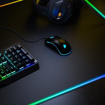 Titanwolf Gaming Mauspad, XXXL RGB 1200x600mm Mousepad, Präzision & Geschwindigkeit, abwaschbar