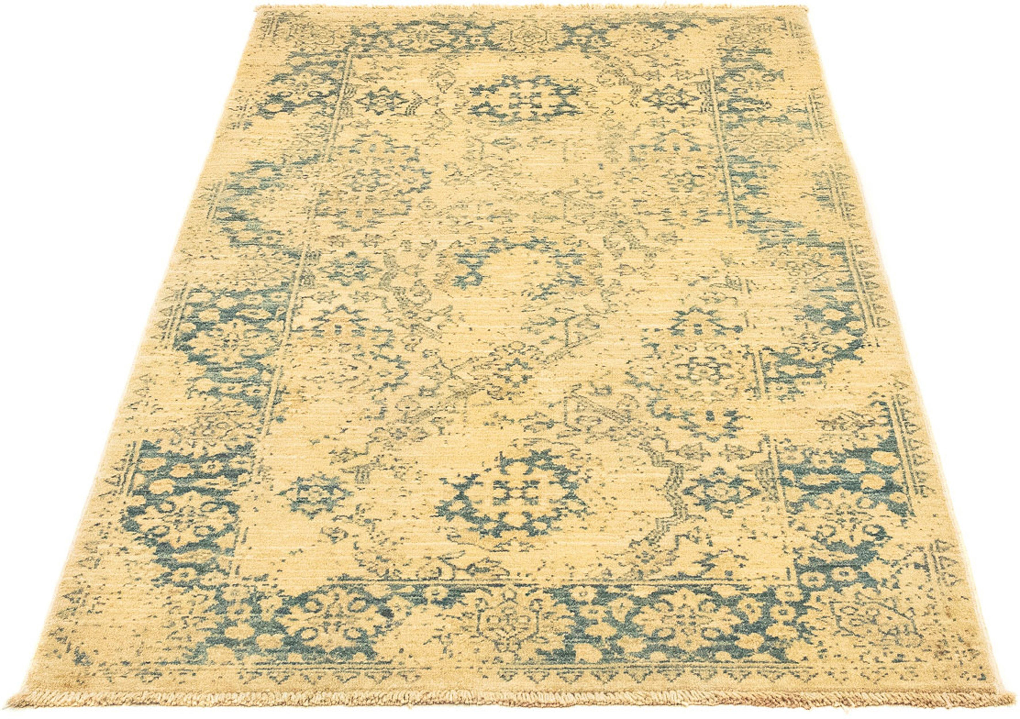 Orientteppich Ziegler - Modern - 148 x 80 cm - beige, morgenland, rechteckig, Höhe: 6 mm, Wohnzimmer, Handgeknüpft, Einzelstück mit Zertifikat | Kurzflor-Teppiche