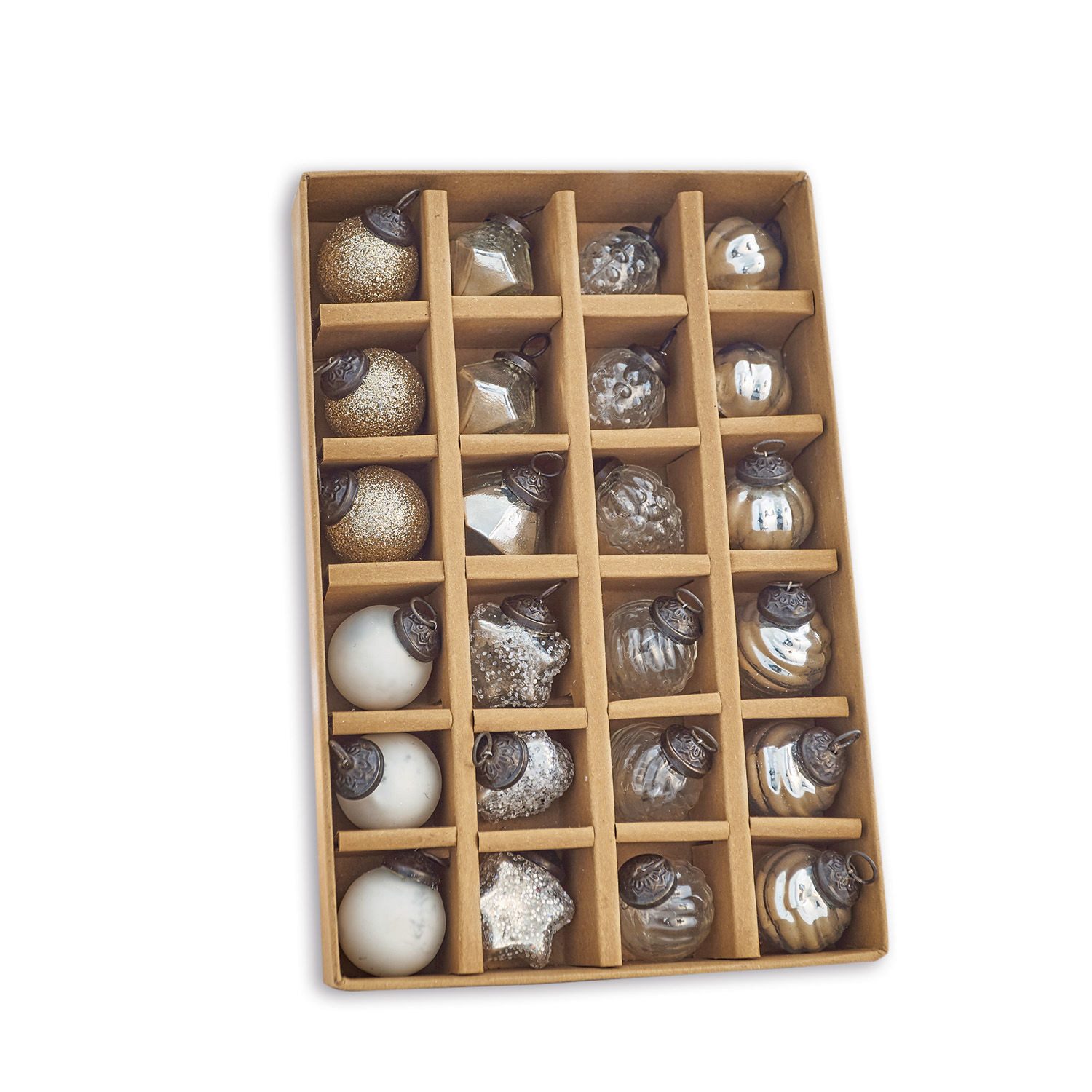 Mirabeau Christbaumschmuck Weihnachtsschmuck 24er Set Sanary silber, Weihnachtsdekoration