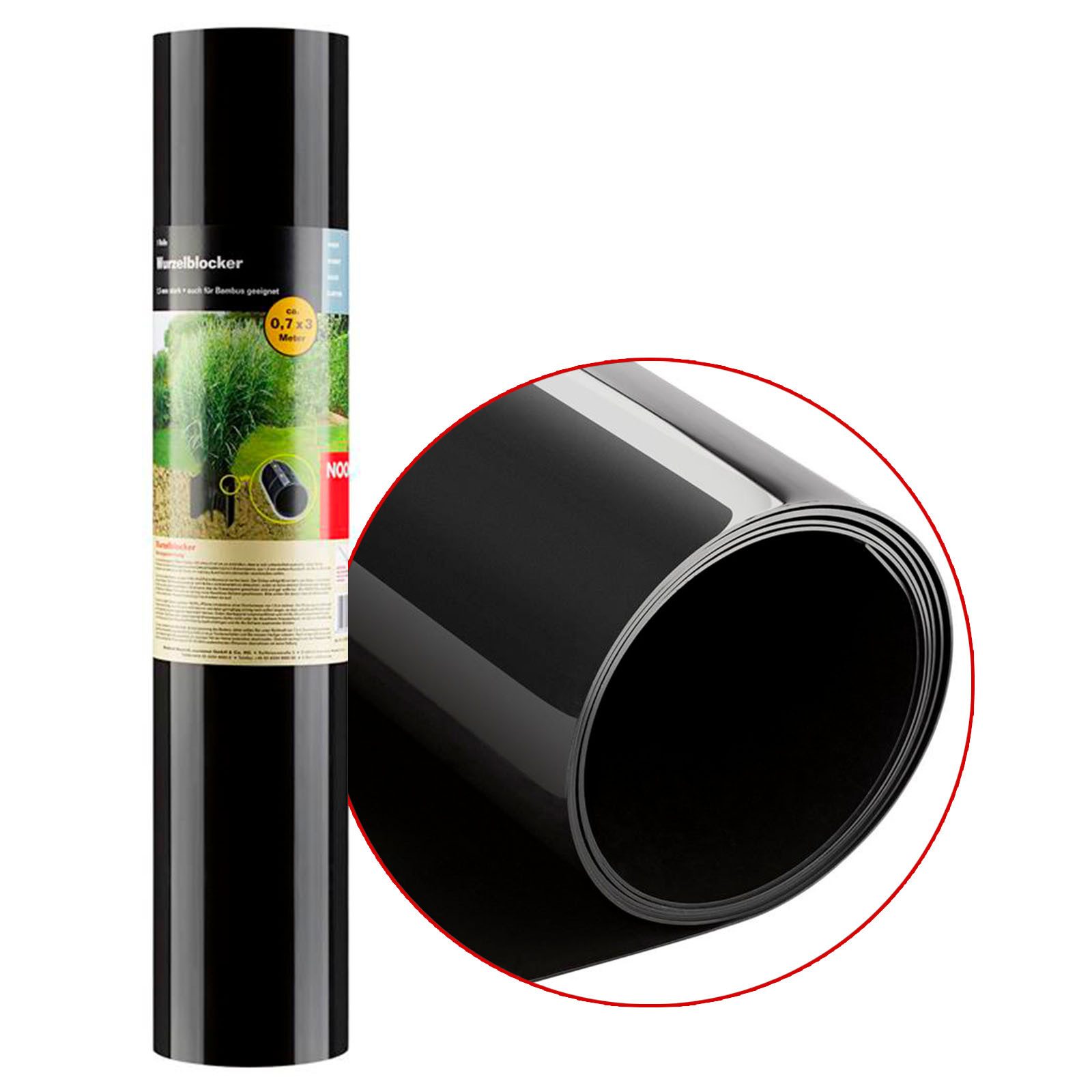 NOOR Schutzfolie Wurzelblocker HDPE 1,5 mm - Rhizomsperre - Barriere für Kriechwurzeln, undurchdringlich für Wurzeln - Bambussperre wasserdicht