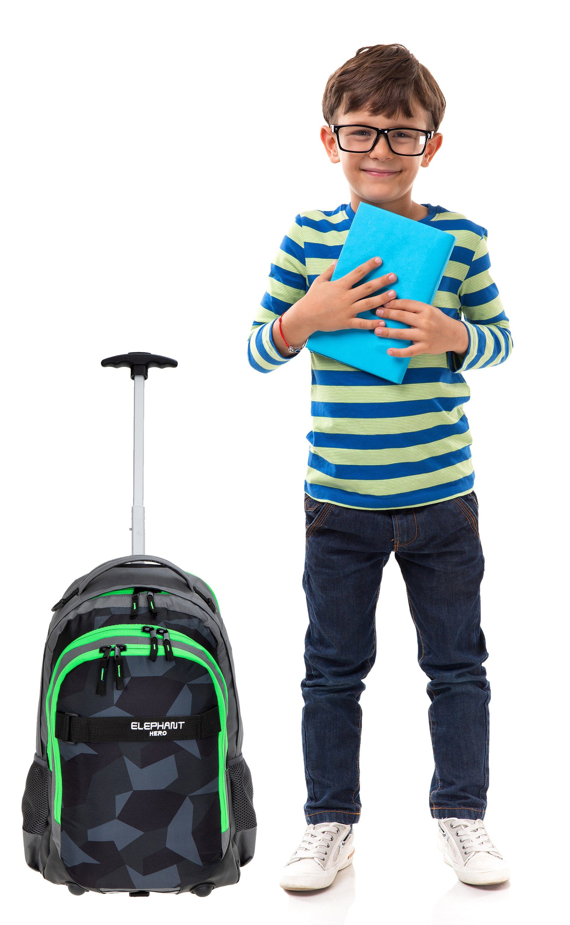 ELEPHANT Schulrucksack Trolley Hero Signature Schultrolley, Rucksacktrolley Daypack Trolly
