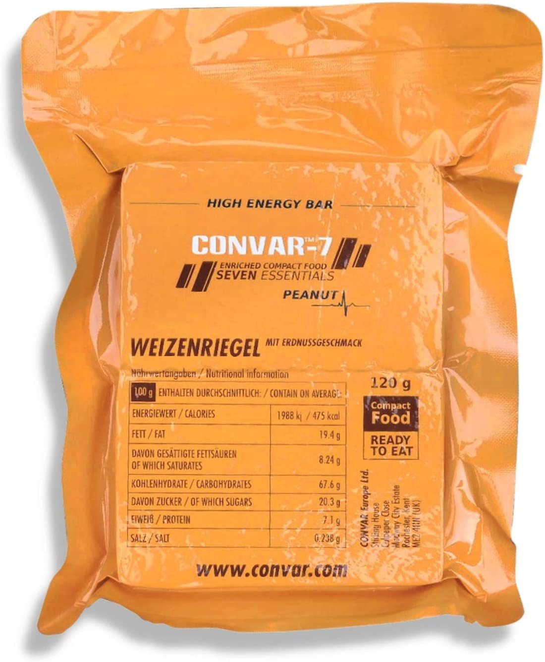 Convar Dose CONVAR-7 - High Energy Bar Peanut 120g Langhaltbar
