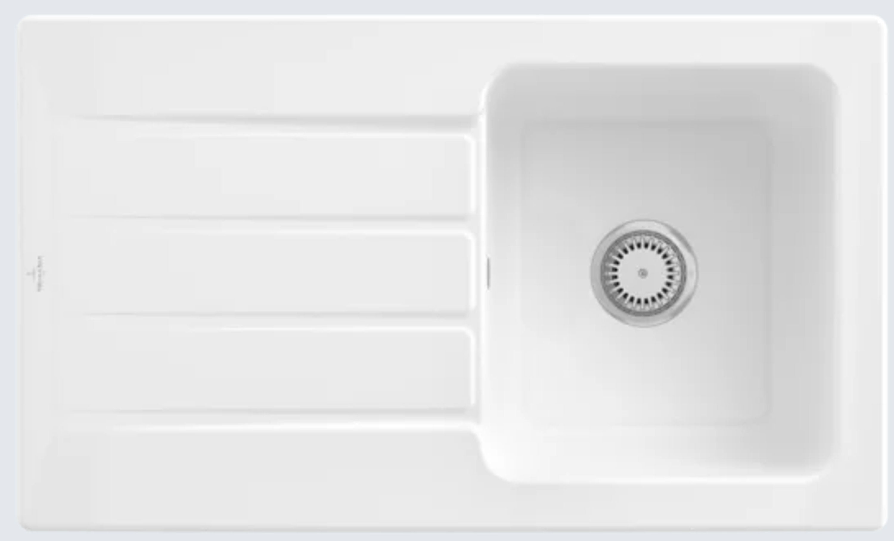 Villeroy & Boch Küchenspüle 3350 01 R1, Rechteckig, 86/22 cm, Architectura 50, Weiß