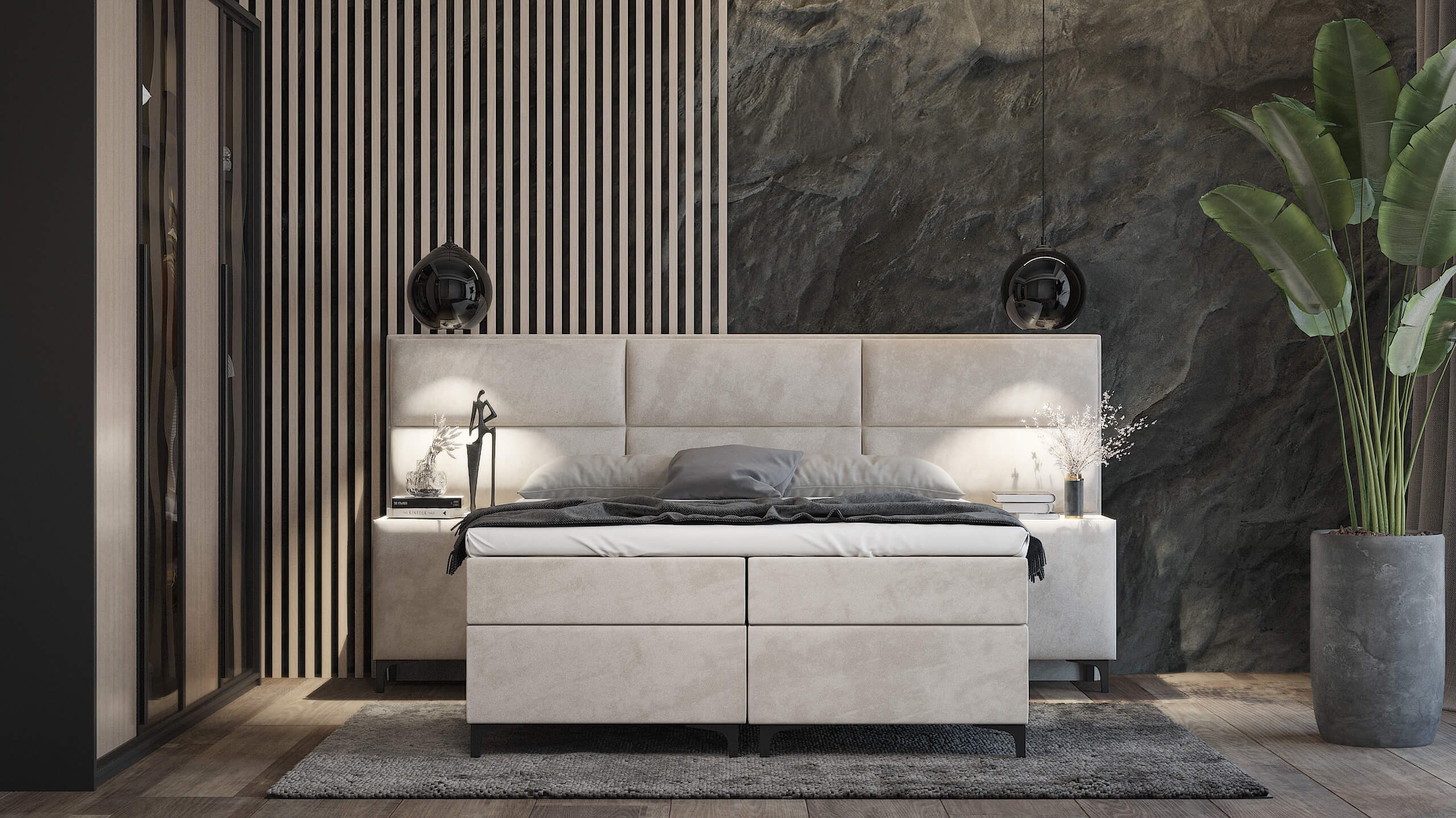 Best for Home Boxspringbett Sapri Boxspringbett – 7-Zonen Bonellfederkern & günstig online kaufen